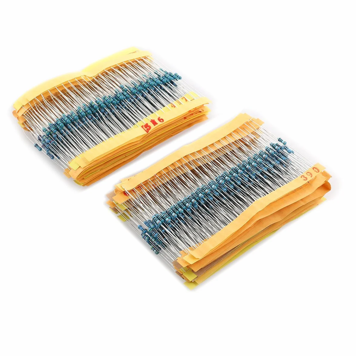 DollaTek 560 szt. 1/4 W 1% rezystory z metalowej folii zestaw 56 warto?ci (1 om~ 10 m omm)