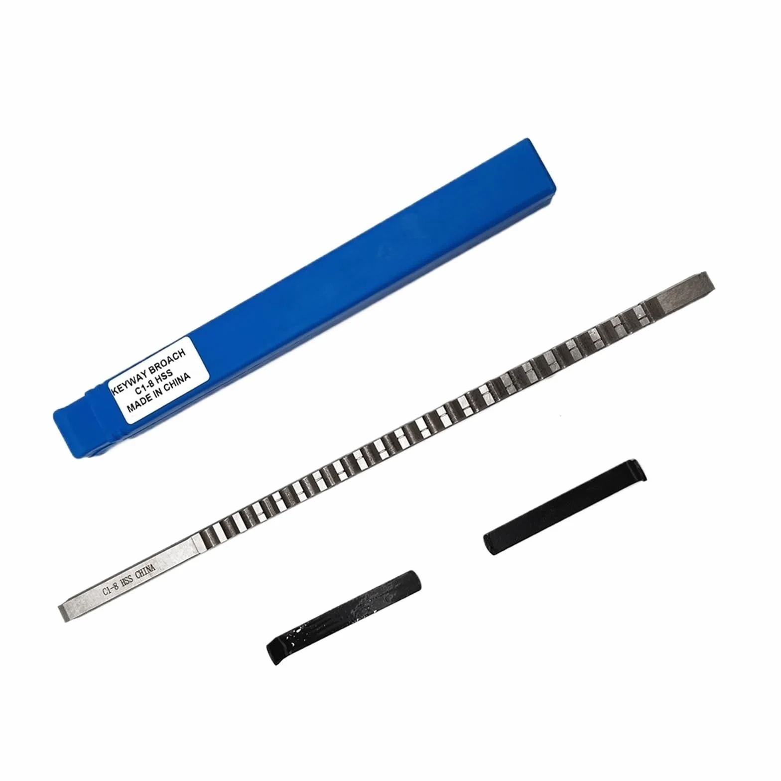 Przeciągacz do rowków wpustowych 8 mm/6 mm/5 mm typu C, rozmiar metryczny, przeciągacz ze stali szybkotnącej, narzędzie wycinania noża frezarskiego do obróbki metali, tokarka(C1 8mm)