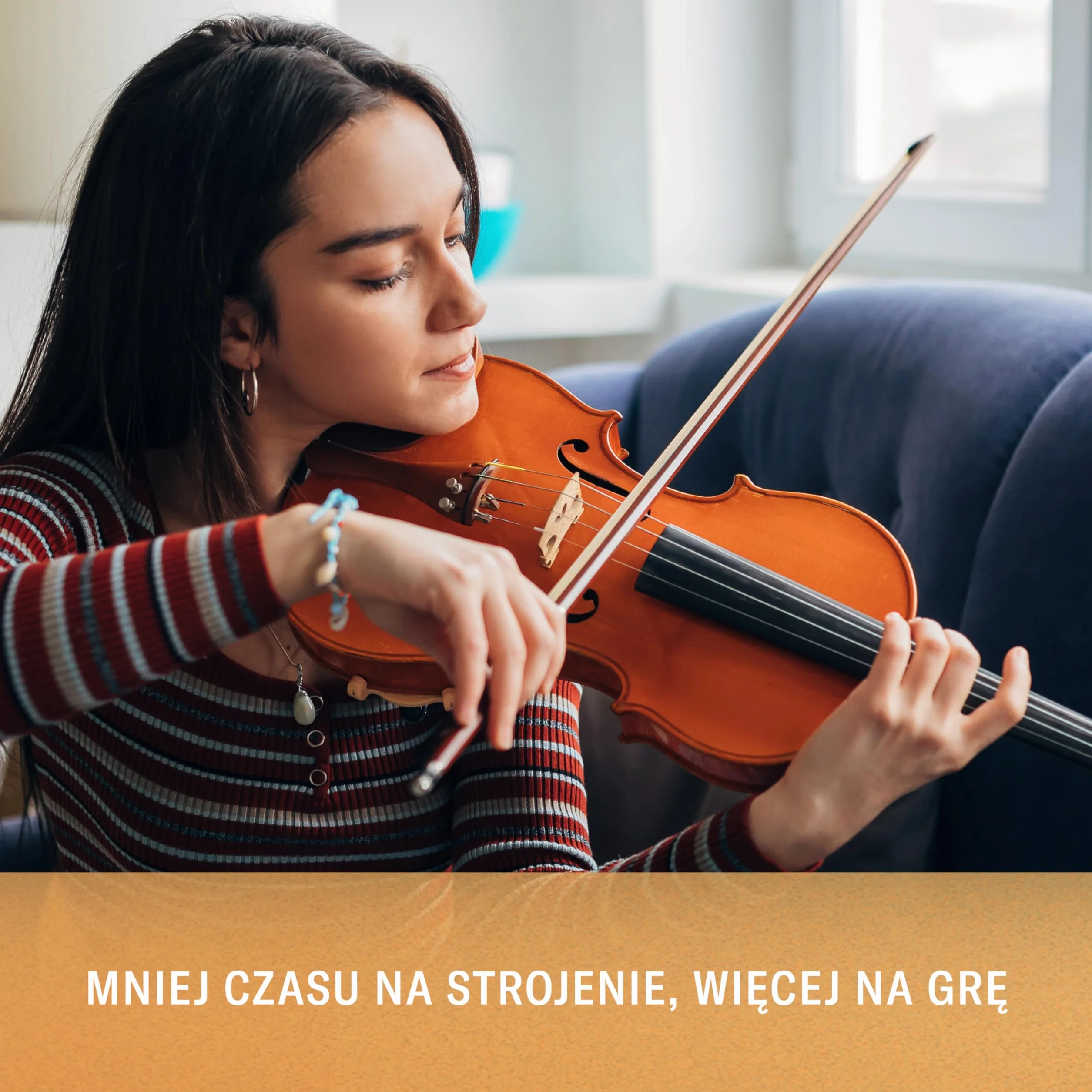 D'Addario A311 4/4M średnie napięcie Ascenté Violin E String, skala 4/4