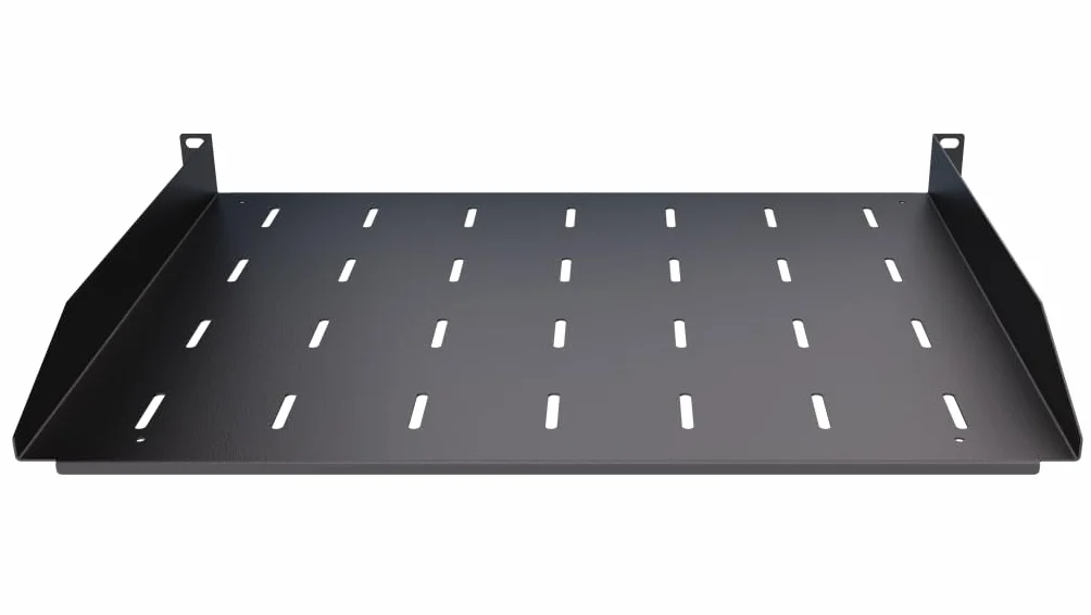 Server Shelf Eco 19 Cali 1U 350mm - Regał serwerowy Wykonany ze stali - Regały komputerowe i serwerowe - Regał Kompatybilny z szafą sieciową i szynami rack