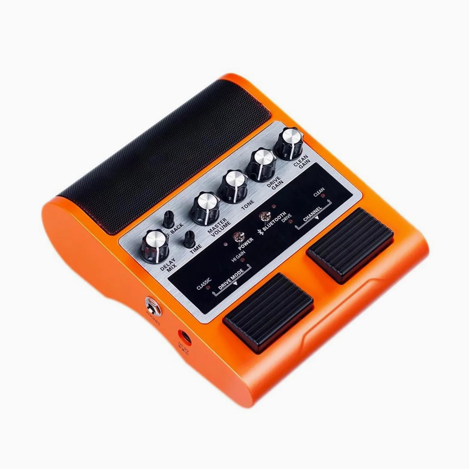 Standardowy Pedał Efektowy Do Gitary Przenośny Wzmacniacz Gitarowy I Pedał Efektów Z Pedałem Nożnym(Orange)