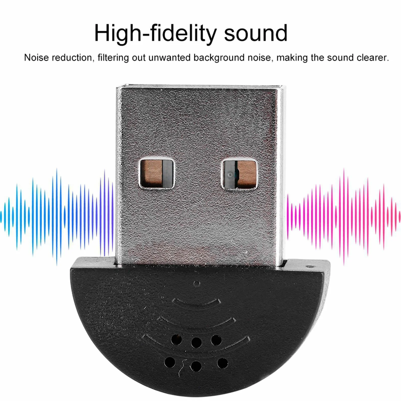 Mini mikrofon USB - wielokierunkowy mikrofon z redukcją szumów 360° dla komputerów Mac Skype/Chat/Nagrywanie mikrofonu o wysokiej wydajności (czarny)