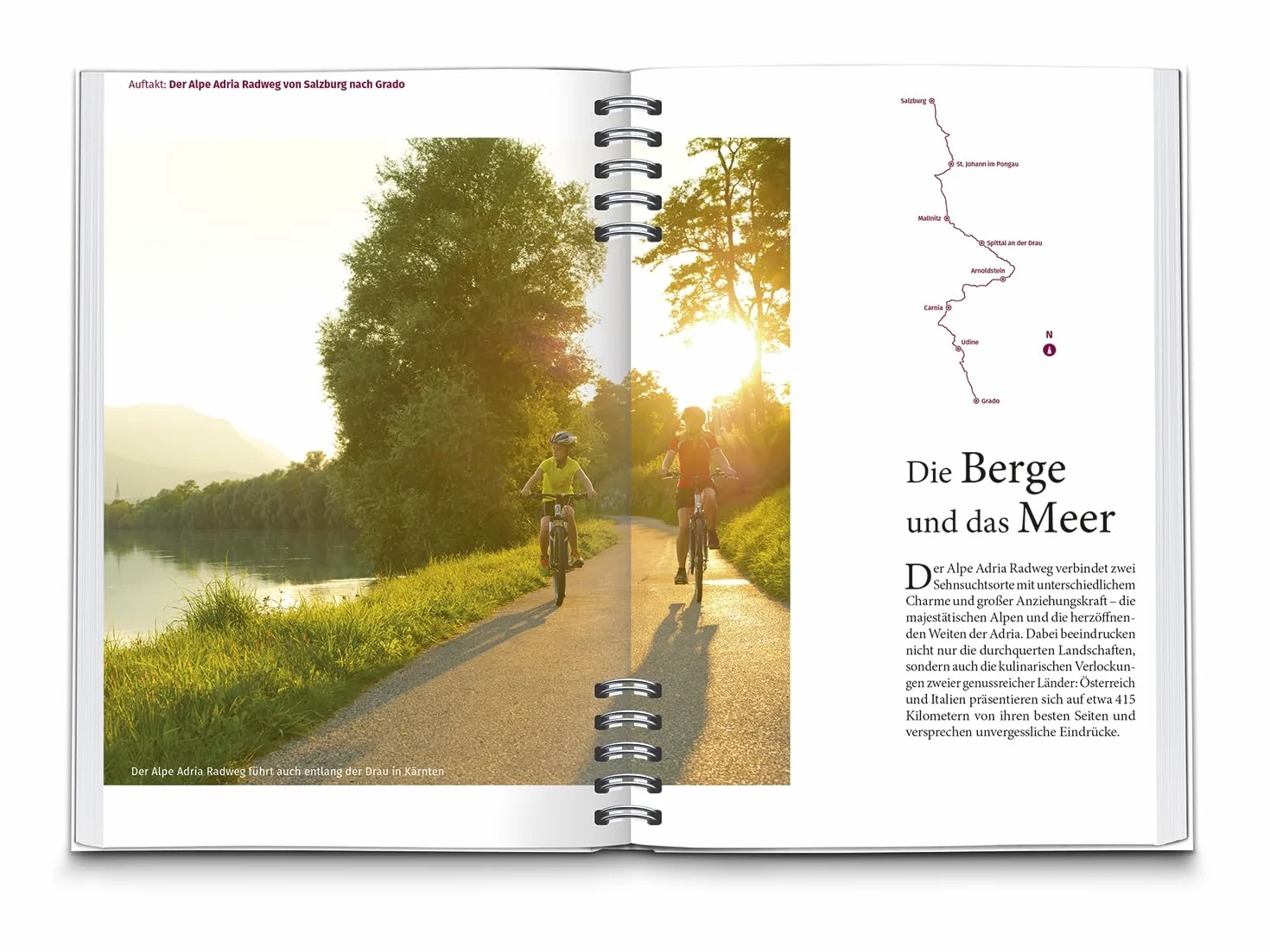 KOMPASS Radreiseführer Alpe Adria Radweg: Von Salzburg bis nach Grado an die Adria mit Extra-Tourenkarte, Reiseführer und exakter Streckenbeschreibung: 6926