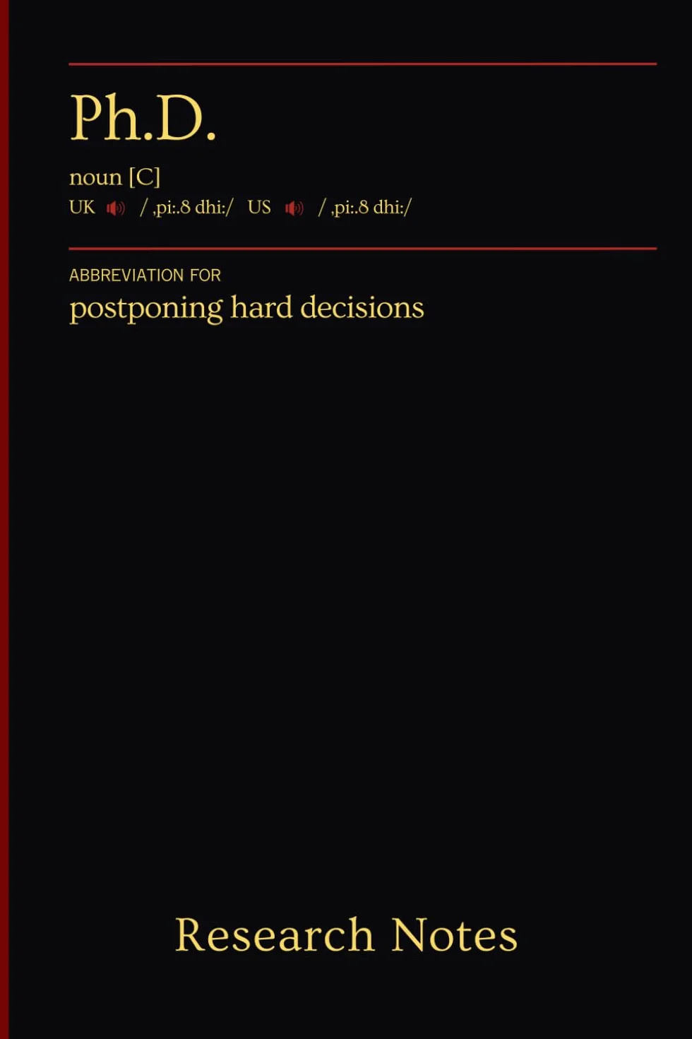Research Notes PhD: Elegantly designed notebook for keeping track of your research and paper reading
