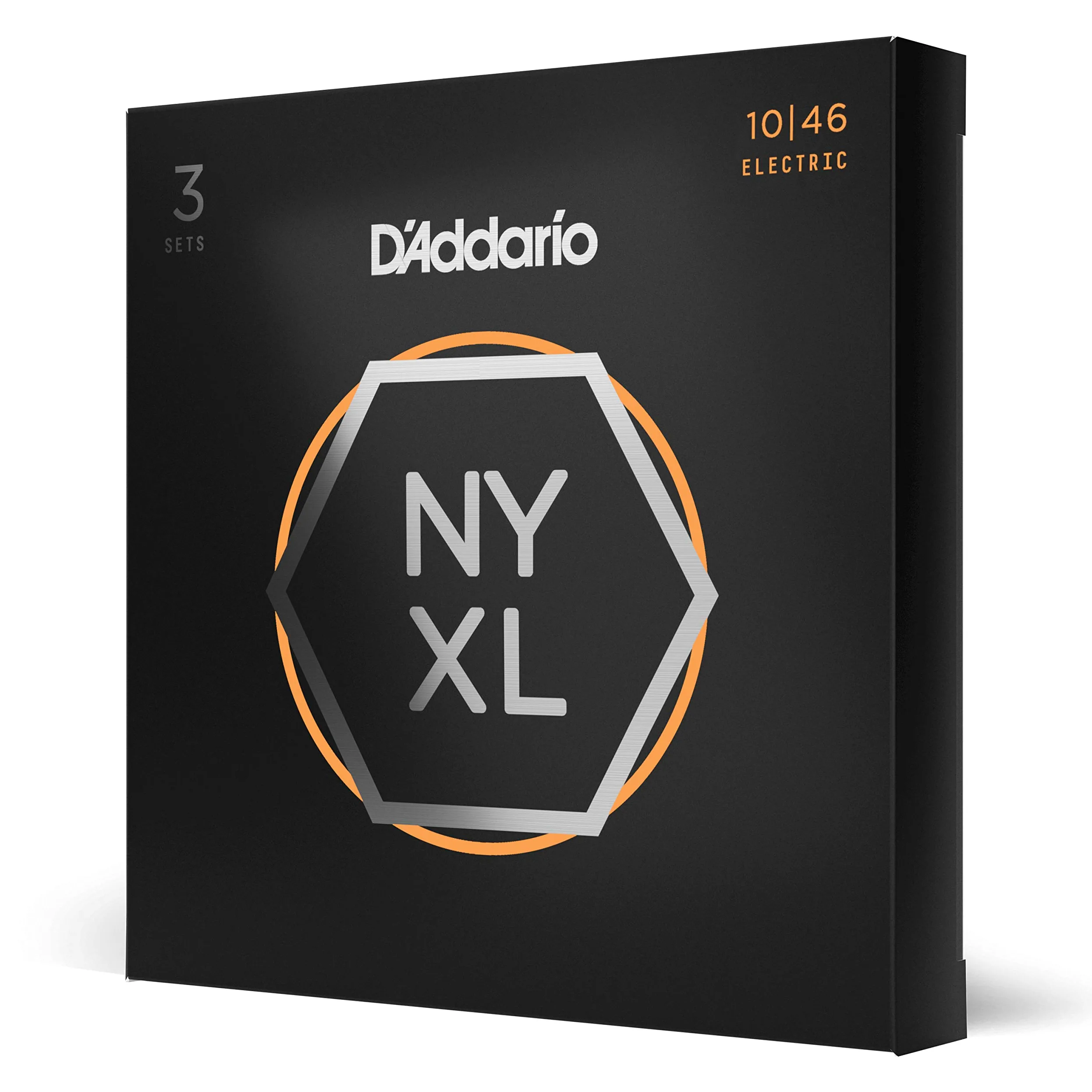 Struny do gitary elektrycznej D'Addario NYXL1046-3P z niklowaną owijką, Regular Light, 10-46, 3 zestawy
