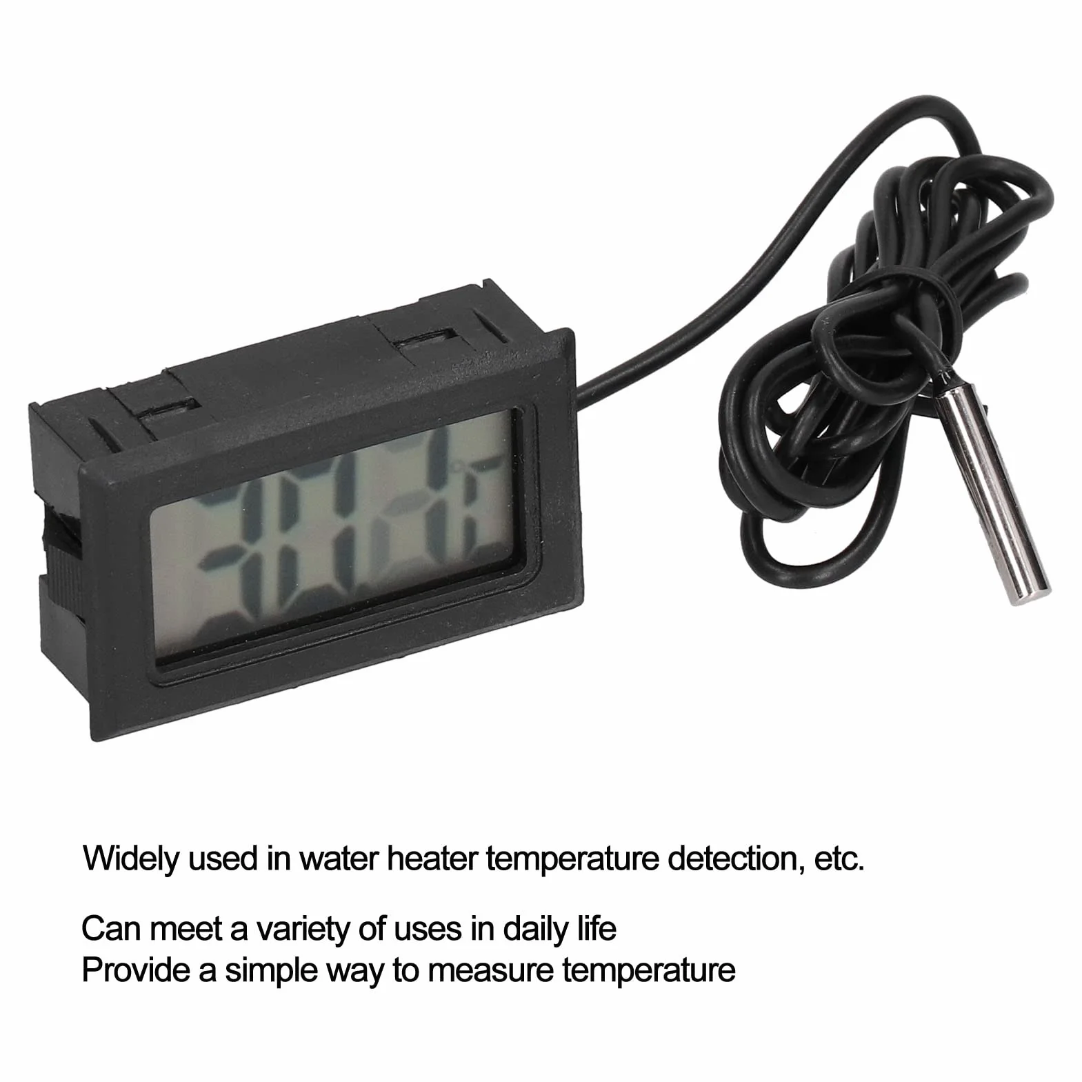 TS-806 Cyfrowy Elektroniczny Miernik Temperatury, Termometr Termoparowy z Wyświetlaczem LED z Zewnętrzną Sondą do Klimatyzatorów, Wykrywanie Temperatury w Lodówce