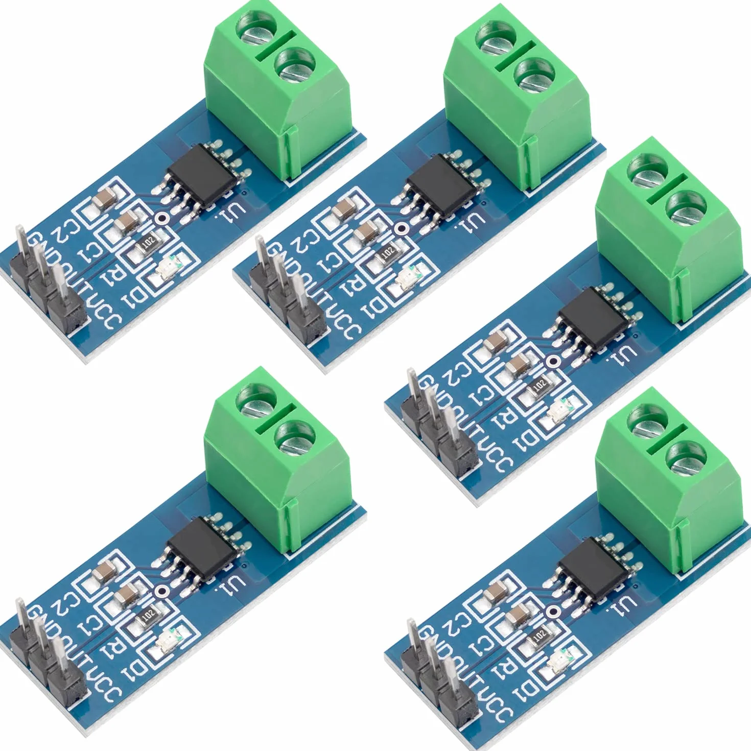 AZDelivery ACS712 Current Sensor 5A Pomiar Zakres Zakres Moduł czujnika prądu kompatybilny z Arduino w tym e-Book!