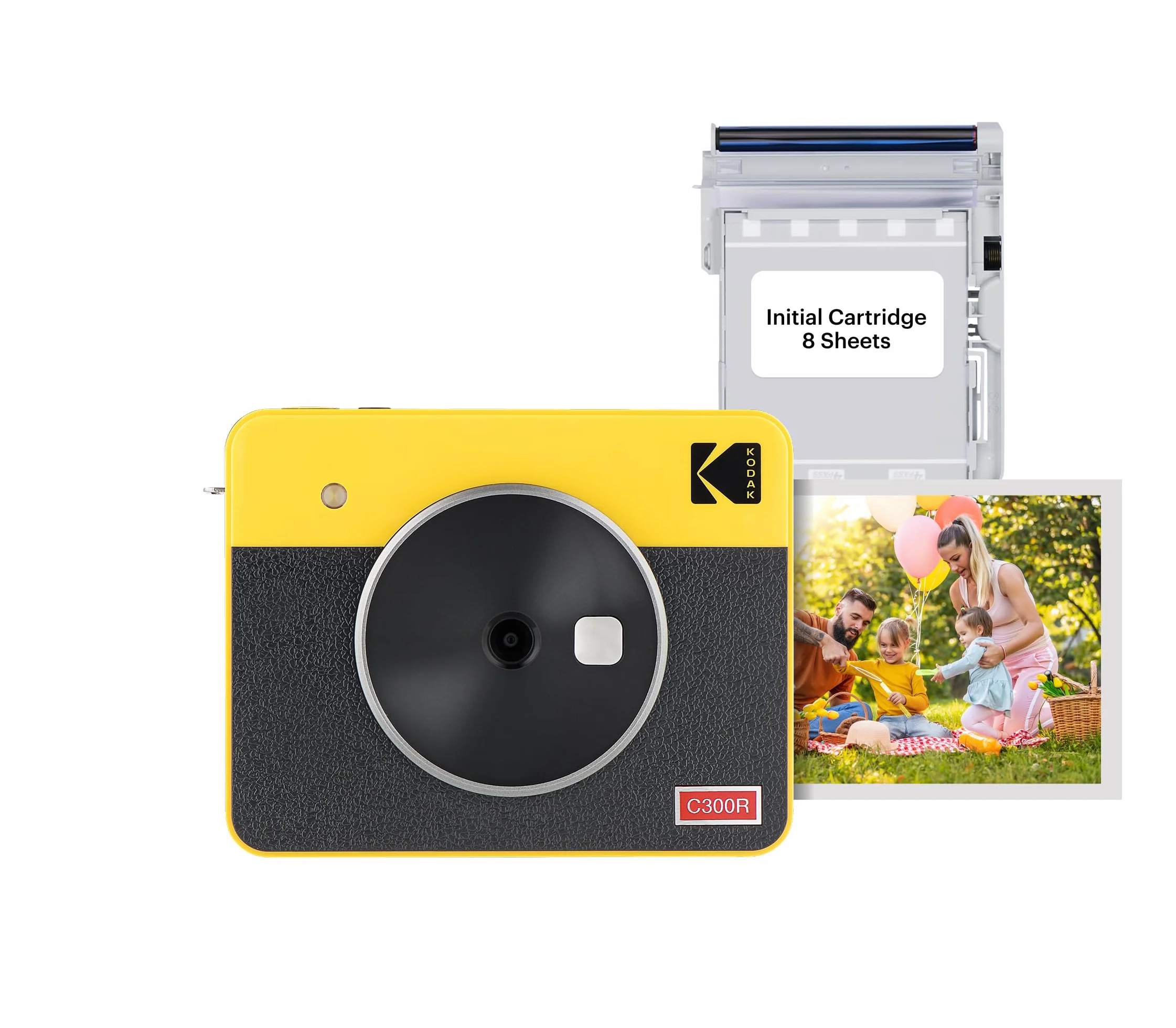Kodak Mini Shot 3 Retro C300RY Aparat, Żółty, 76 x 76mm
