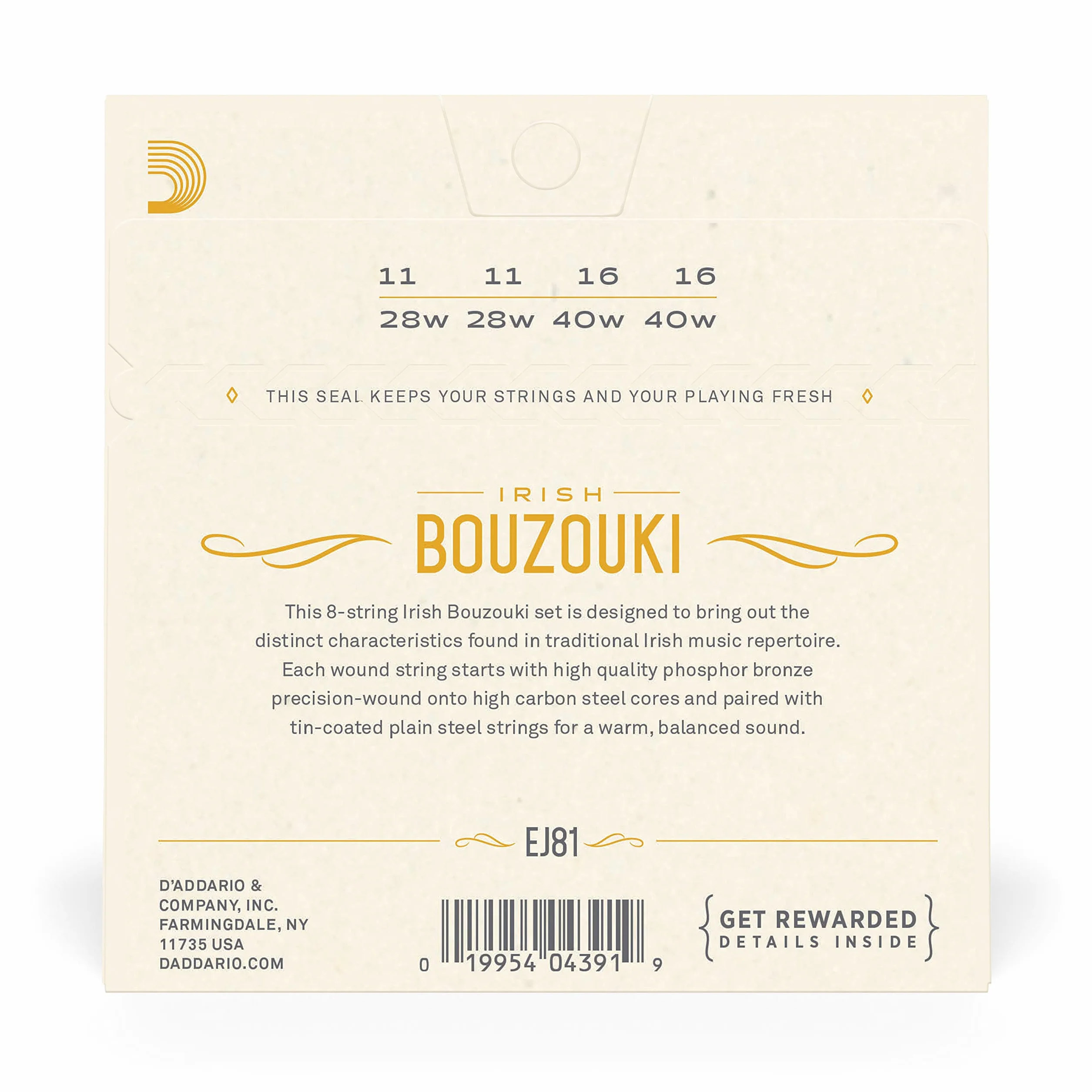 D'Addario EJ81 irlandzkie struny Bouzouki