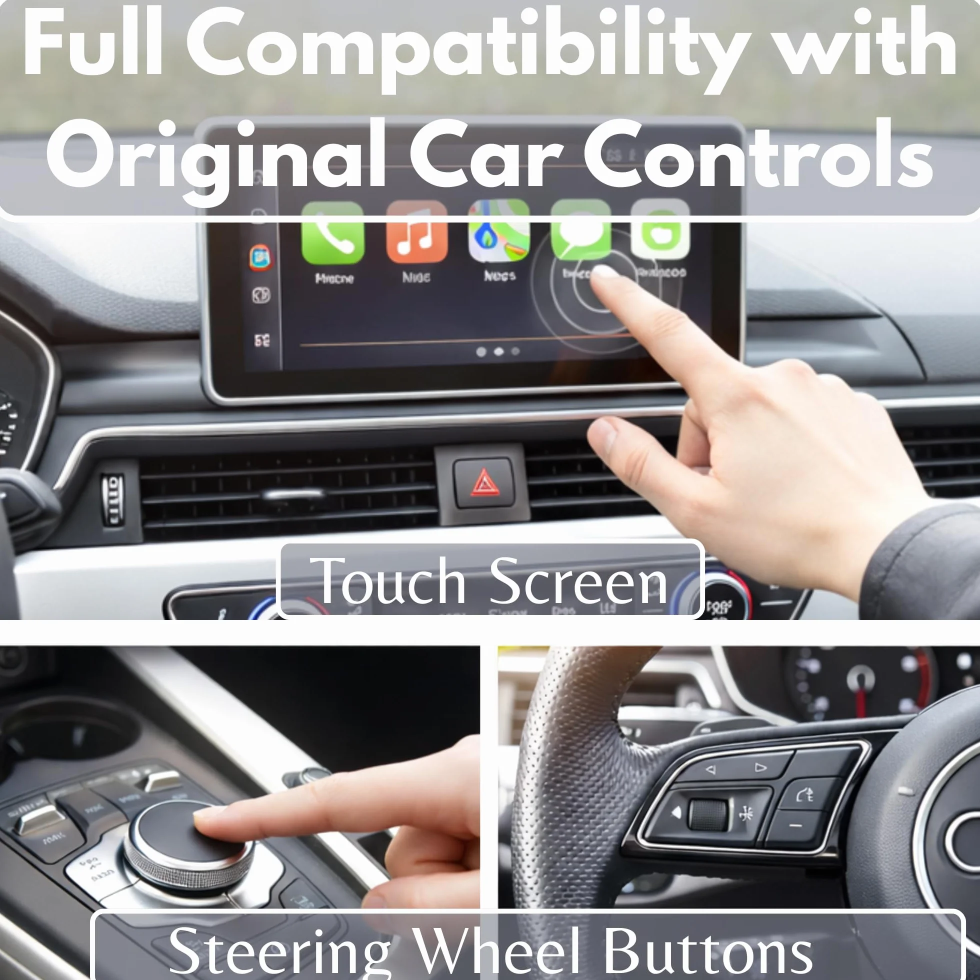 C-Pro [Native USB-A Version] bezprzewodowy adapter CarPlay i Android Auto - podwójna pamięć (idealna dla par) - rozpraszanie ciepła ze stopu cynku - standardowy format USB
