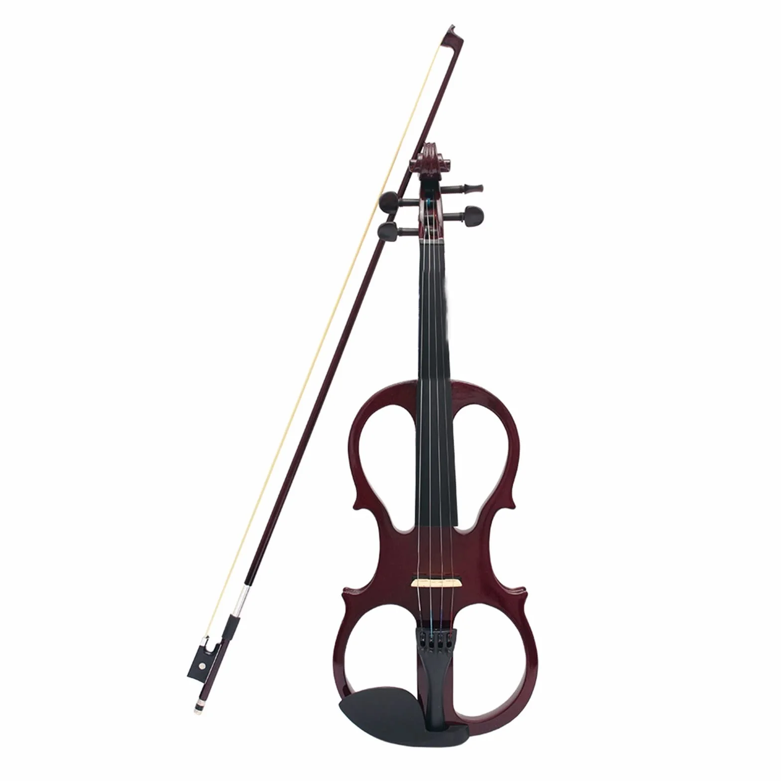 4/4 Elektryczne Ciche Skrzypce Dwustronne Instrument Strunowy Z Akcesoriami Case Cable Skrzypce