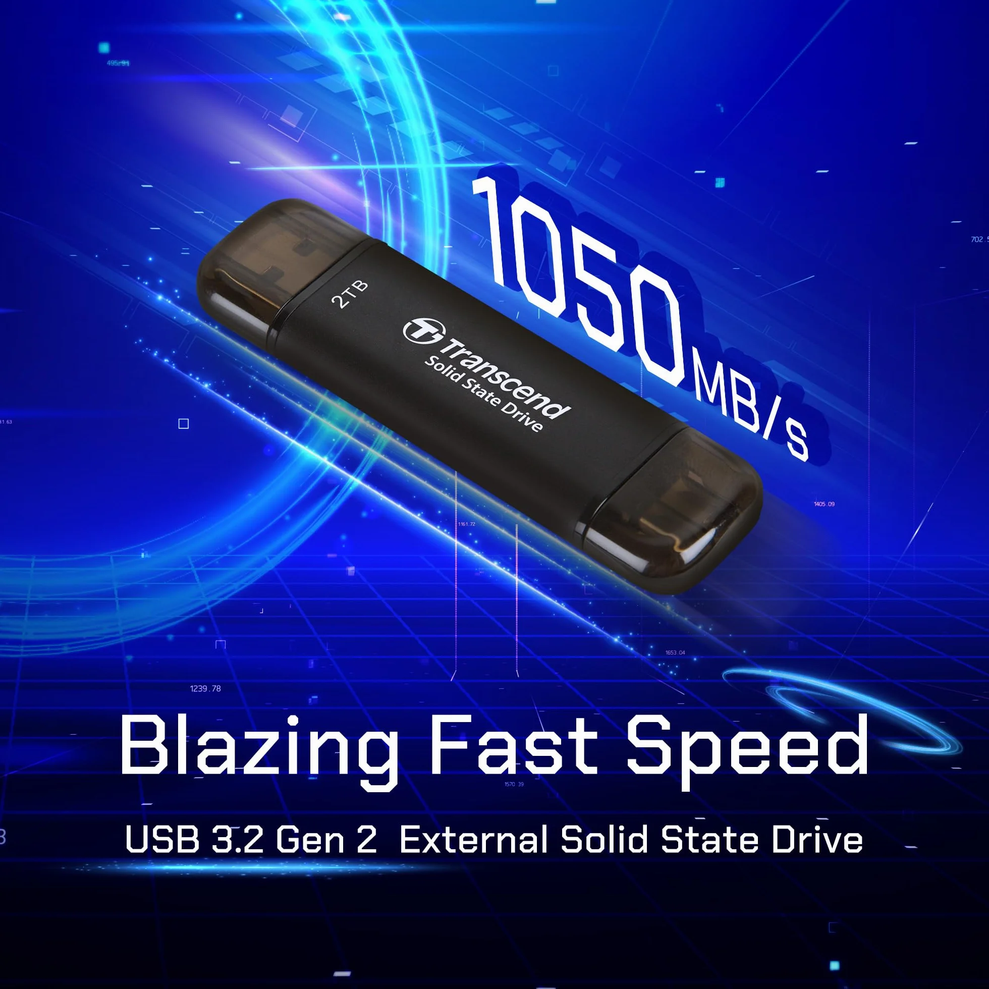 Transcend Dysk Zewnętrzny, Czarny, 1TB TS1TESD310C