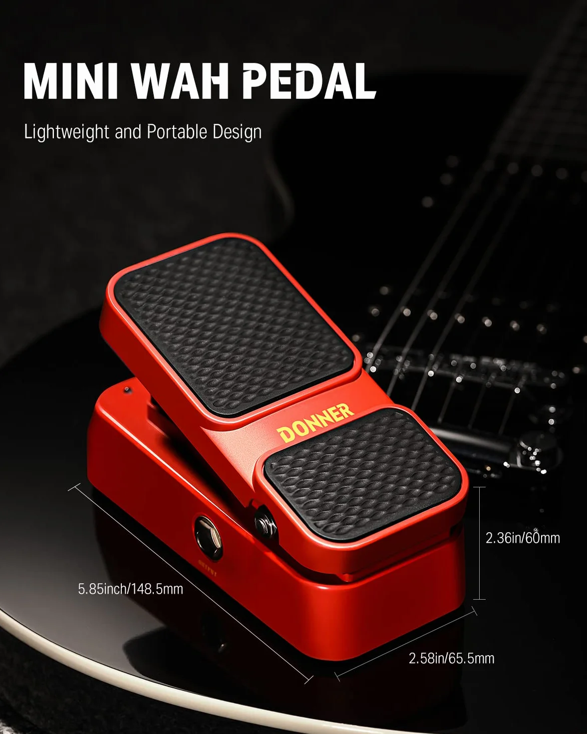 Donner samogłoska mini aktywny Wah Volume Effect pedał gitarowy 2 w 1