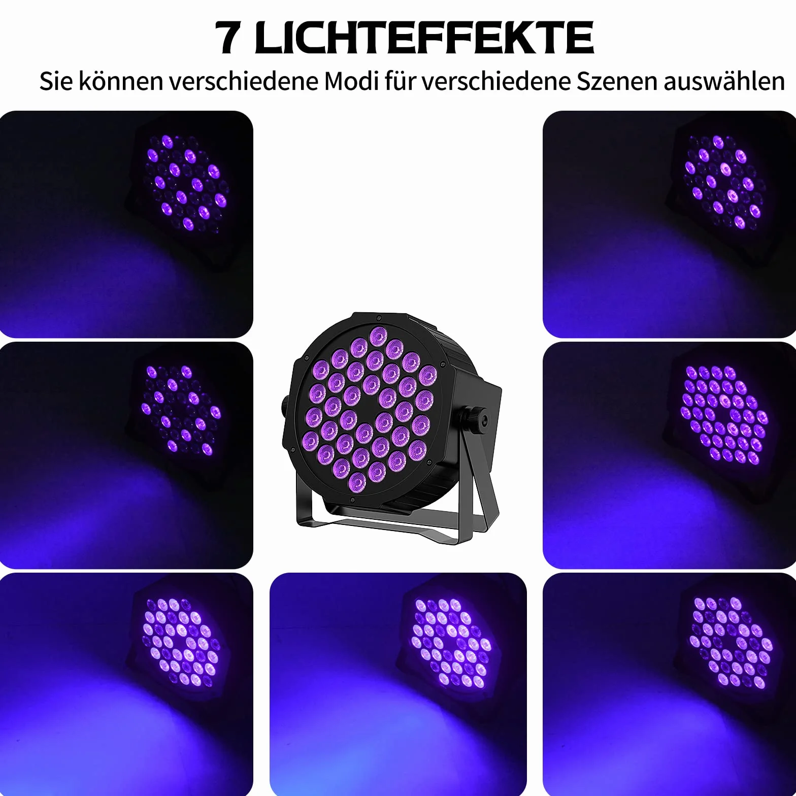 Czarne światło sceniczne na imprezę, 36 diod LED, czarne światło, reflektor na dyskotekę, czarne światło, dekoracja na Halloween, czarne światło, lampa do dekoracji wnętrz, na zewnątrz, na wesele (1