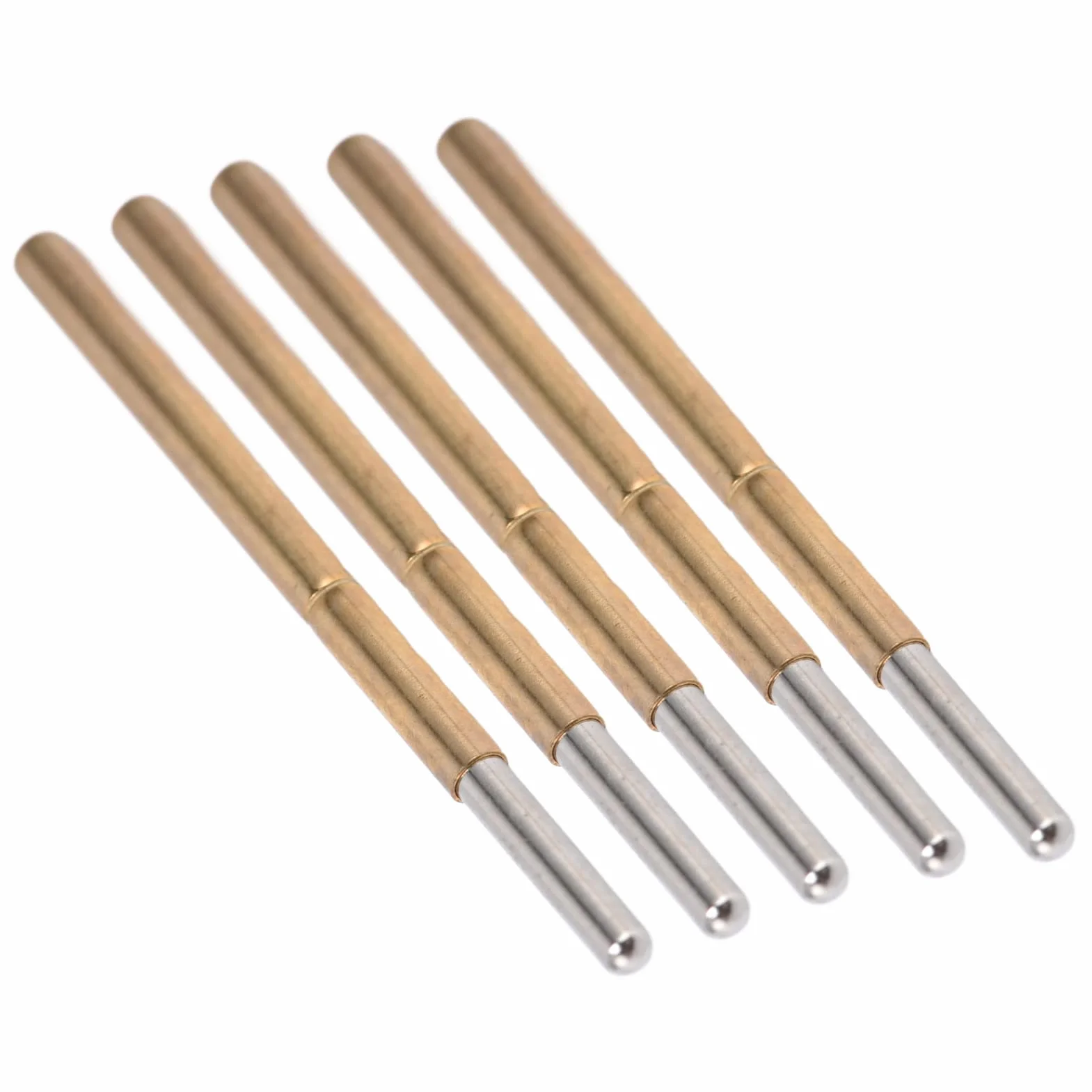 Pin Pogo 100 szt. Sprężynowe Sondy Pomiarowe Mosiężne Okrągłe Kołki Pogo P125-J Sprężynowe Sondy Testowe Pins