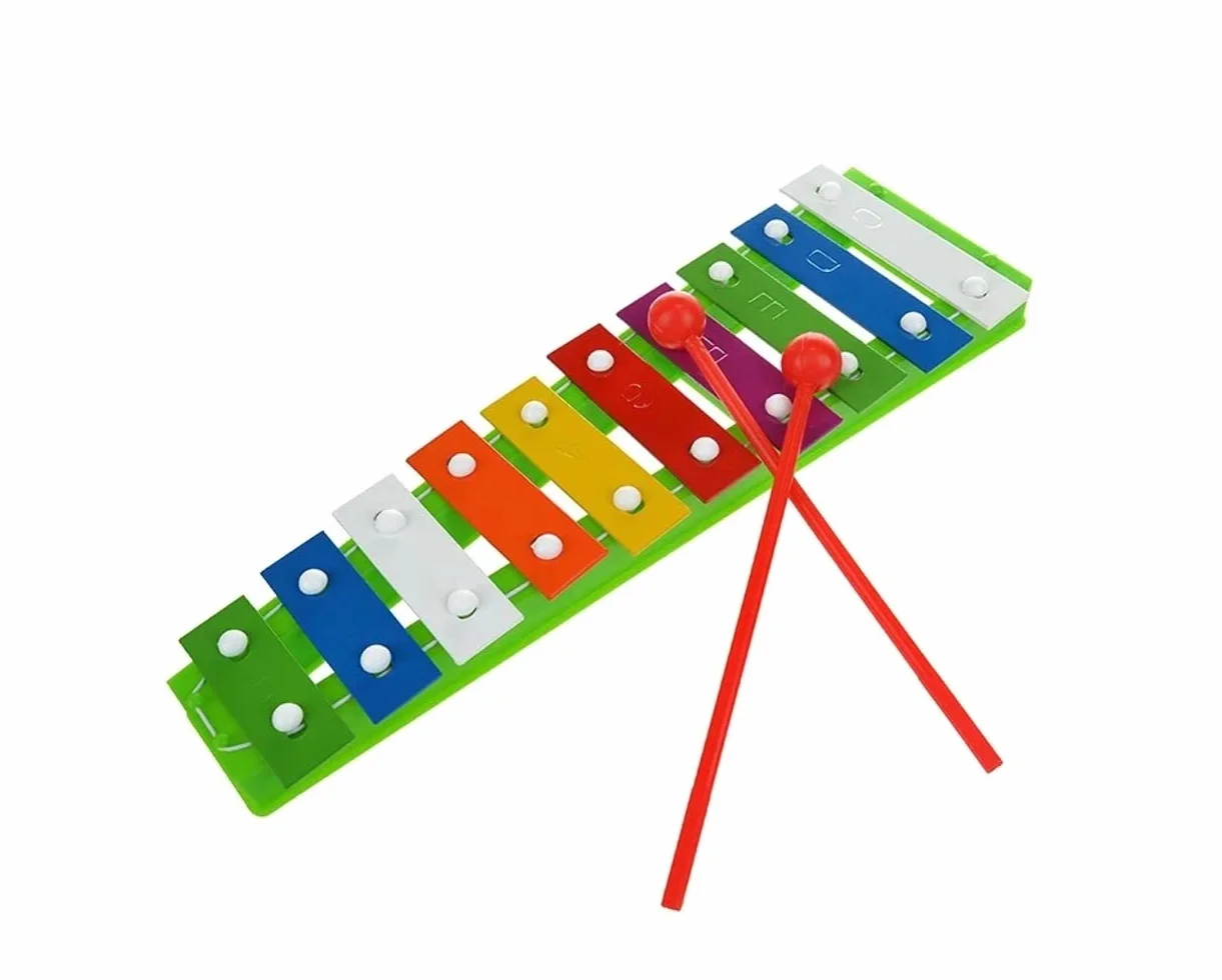 Marek Xylophone Dzwonki chromatyczne 10 tonowe - Cymbałki zestaw pałek