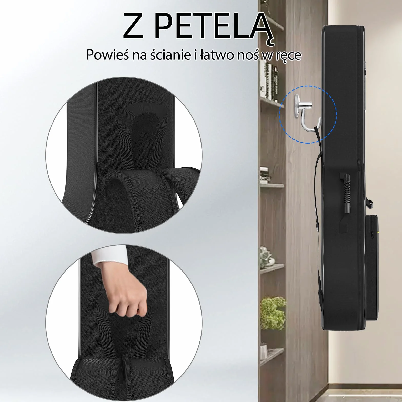 GLEAM Torba na gitarę – 8 mm wyściółka z gąbki do akustyki 104,1 cm – wodoszczelna