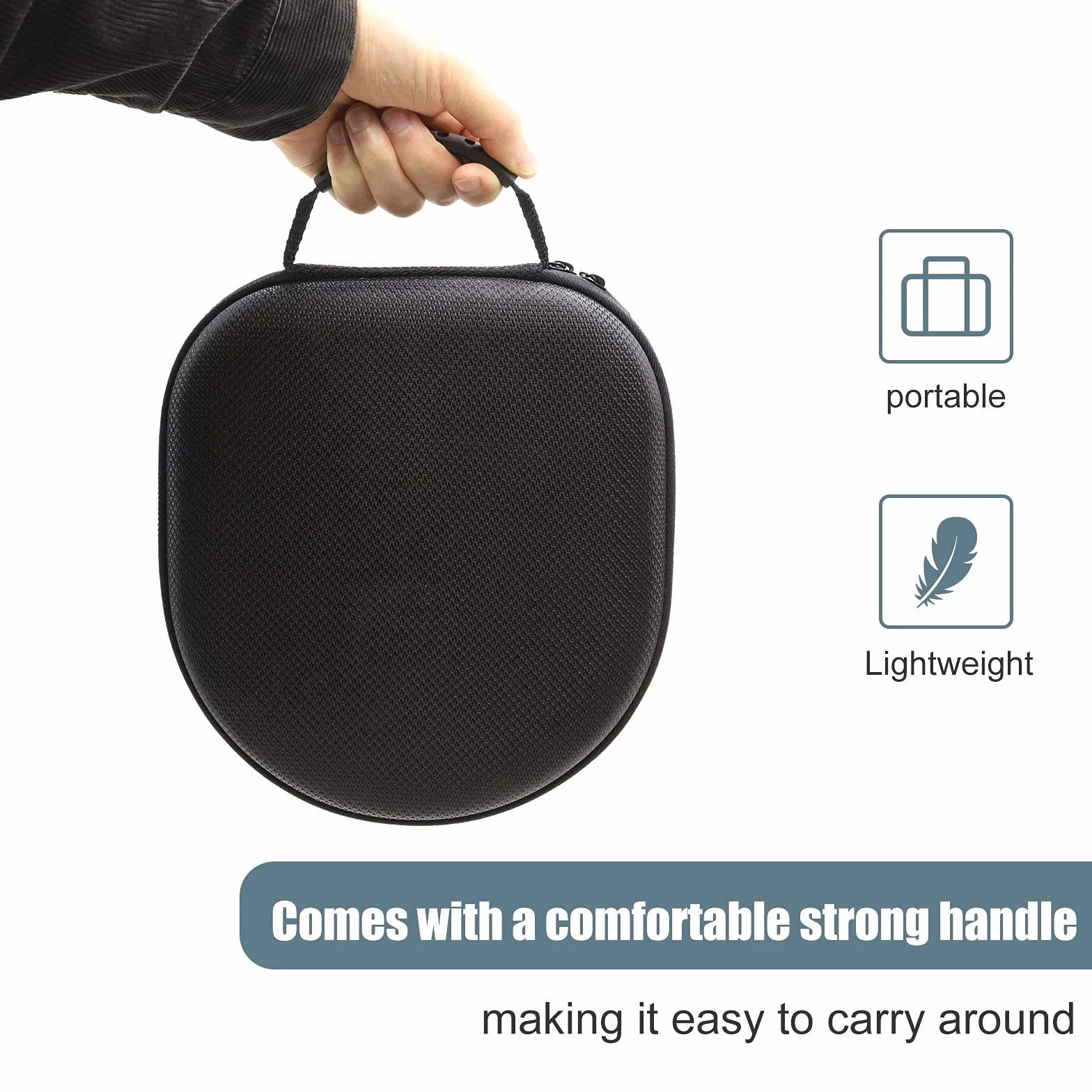 ProCase Etui na słuchawki do Sony WH1000XM5/ WH1000XM4/ WHXB910N/ WHCH710N/ WHXB900N/ Bose 700/ QC35 II zestaw słuchawkowy torba podróżna na bezprzewodowe słuchawki z redukcją szumów, twarda obudowa - czarna
