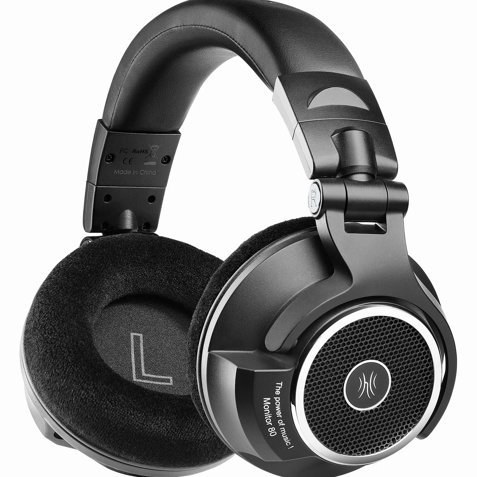 OneOdio Monitor 80 Professional Open-Back Premium słuchawki nauszne, najwyższej precyzji dźwięku 10-40k Hz, 2 odłączane kable do masteringu, studyjnego i krytycznego słuchania
