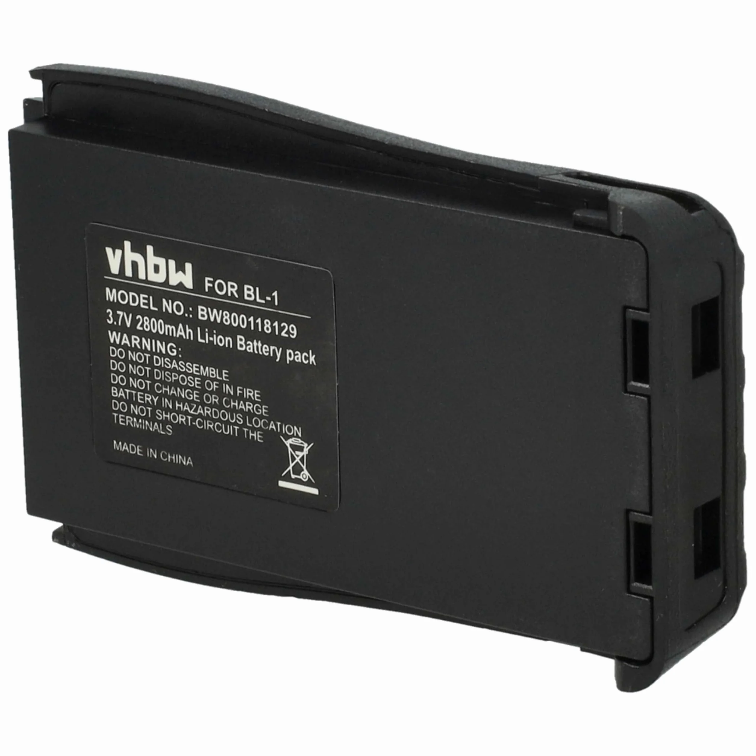 vhbw 5 x akumulator kompatybilny z Baofeng H777, BF-666S, BF-777S, BF-888S, krótkofalówka (2800 mAh, 3,7 V, litowo-jonowa)