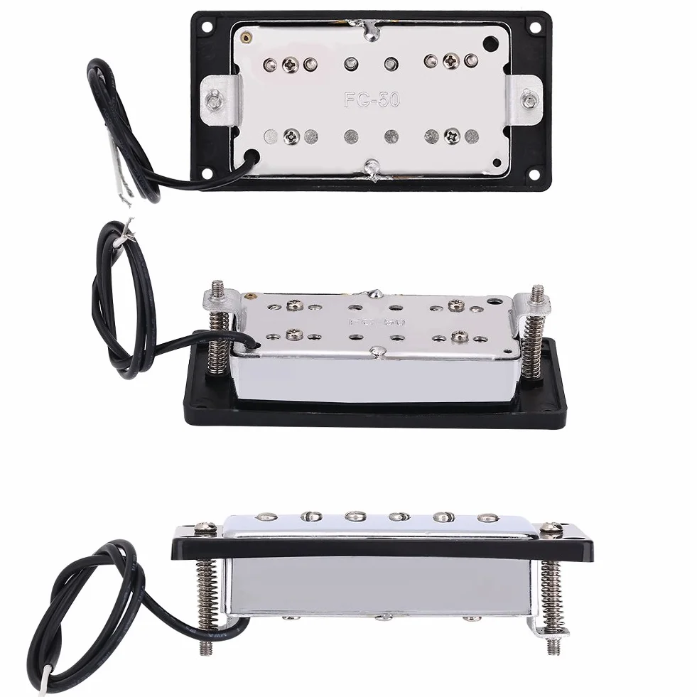 Chromowane metalowe przetworniki gitarowe z rękojeścią i mostkiem do gitar elektrycznych LP