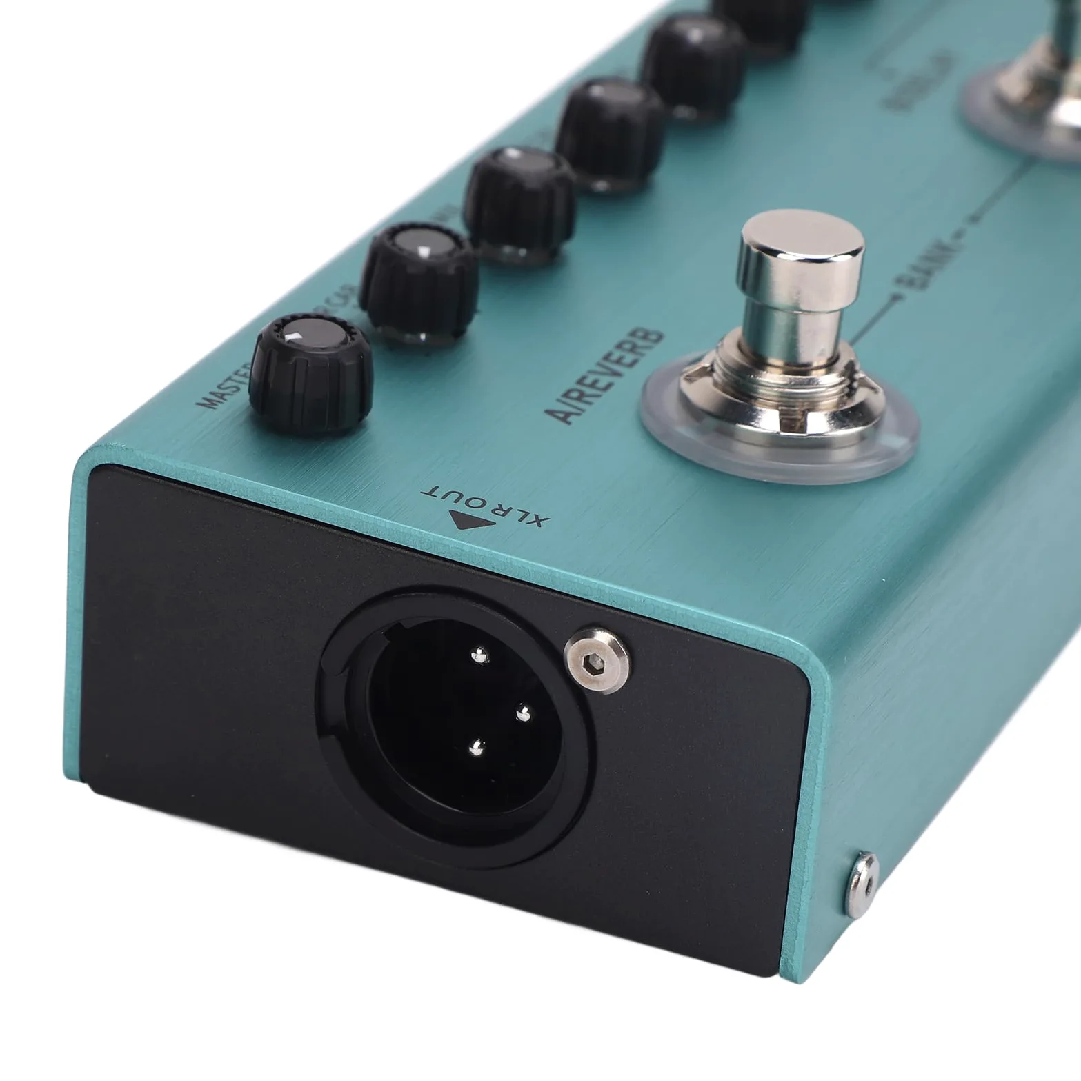 POENVFPO Digital Guitar Multi Effect Pedal z 36 Edytownymi Ustawieniami, Wzmacniacz Opóźnienia Pogłosu, Nagrywanie Smartfonów, Monitorowanie Słuchawek
