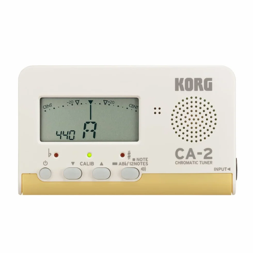 KORG CA-2 chromatyczny cyfrowy tuner do instrumentów strunnych biały