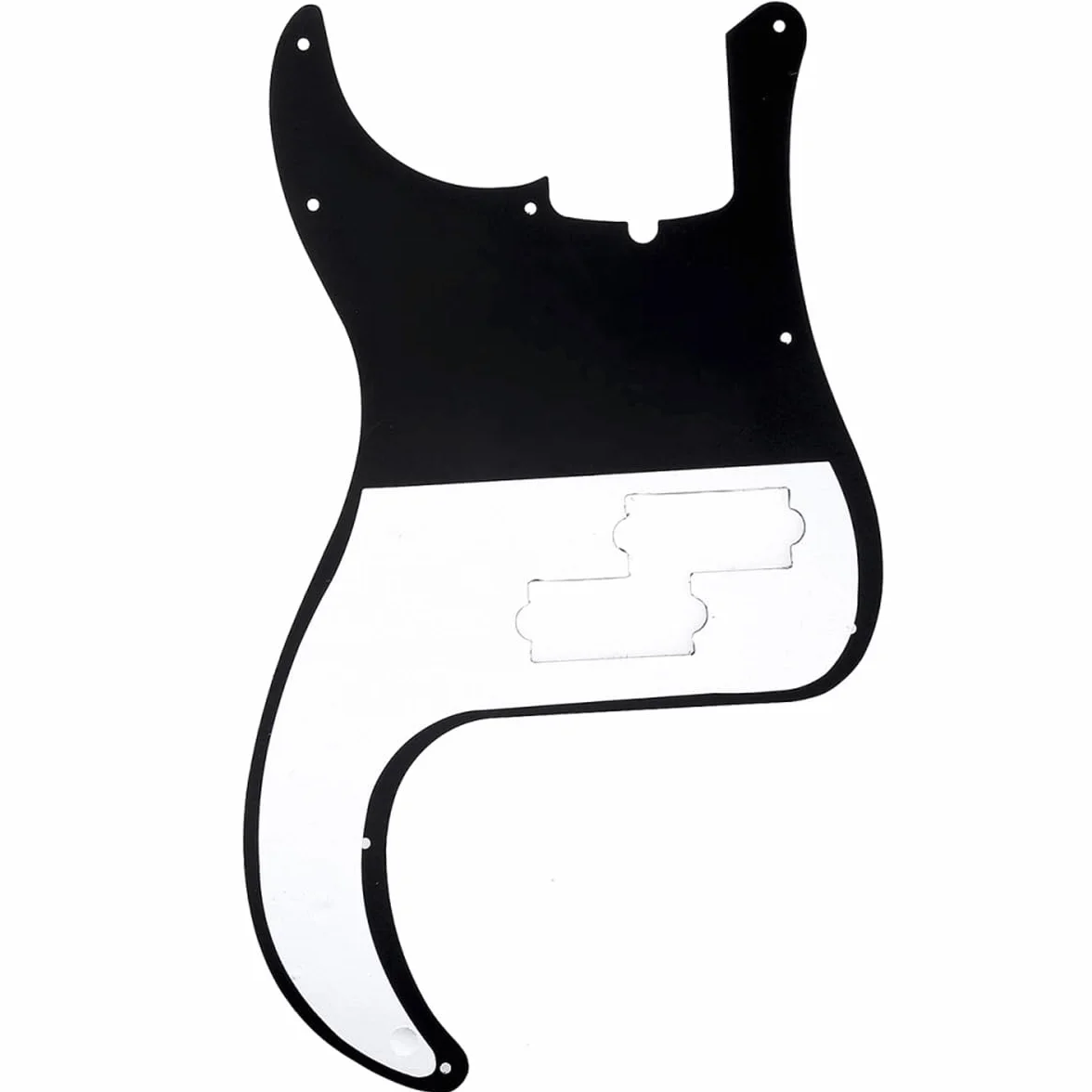 Musiclily Pro 13 Otworów Typ Nowoczesny Pickguard P Bass Maskownica do Gitary Basowy 4-strunowy American Precision Bass, 3 warstwowy Czarny