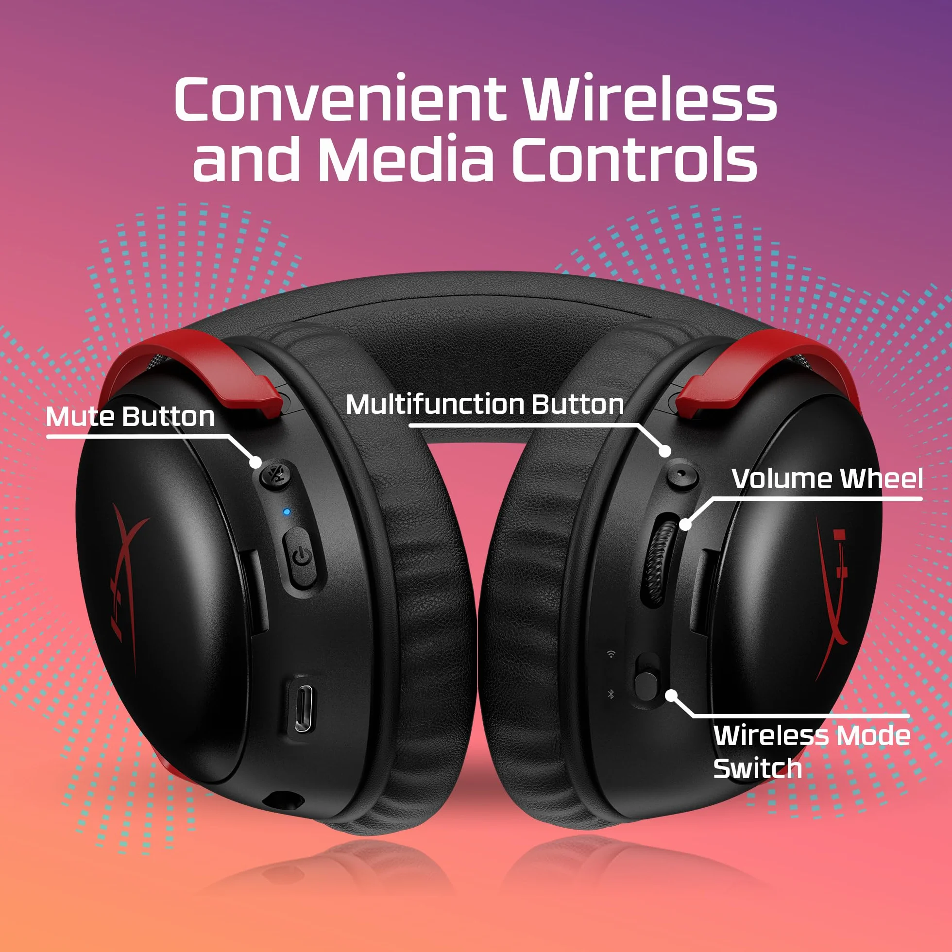 HyperX Cloud III S – bezprzewodowy zestaw słuchawkowy do gier, multiplatforma, 2,4 GHz, Bluetooth, czas pracy baterii do 120 godzin, 2,4 GHz, przetwornik nachylenia 53 mm, zdejmowany mikrofon 10 mm