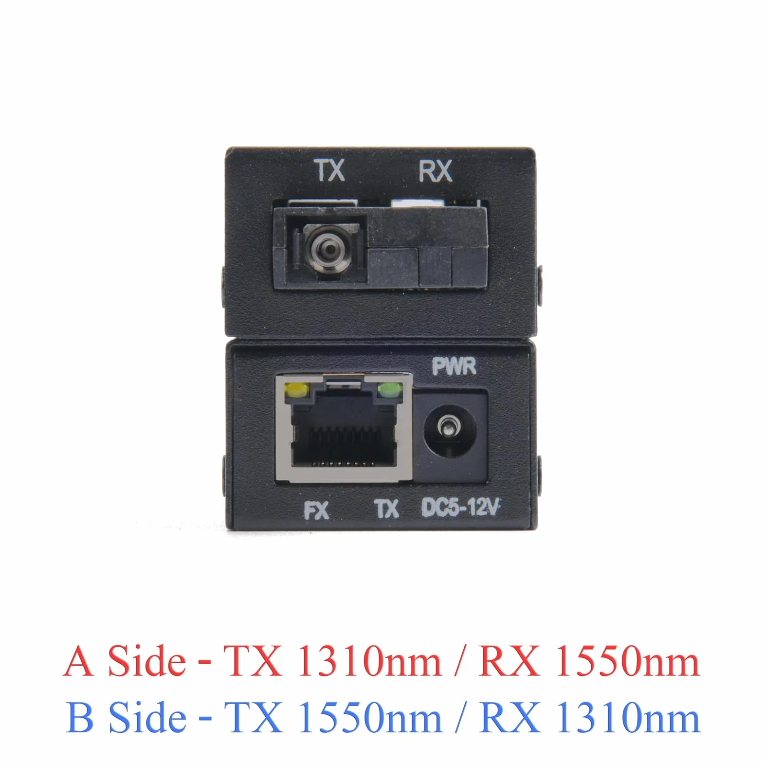 1 para mini Gigabit Fiber Optical Media Converter - 100/1000 Mbps Optic Transceiver SC to RJ45 Ethernet Switch, zasięg 20 km z zasilaczem