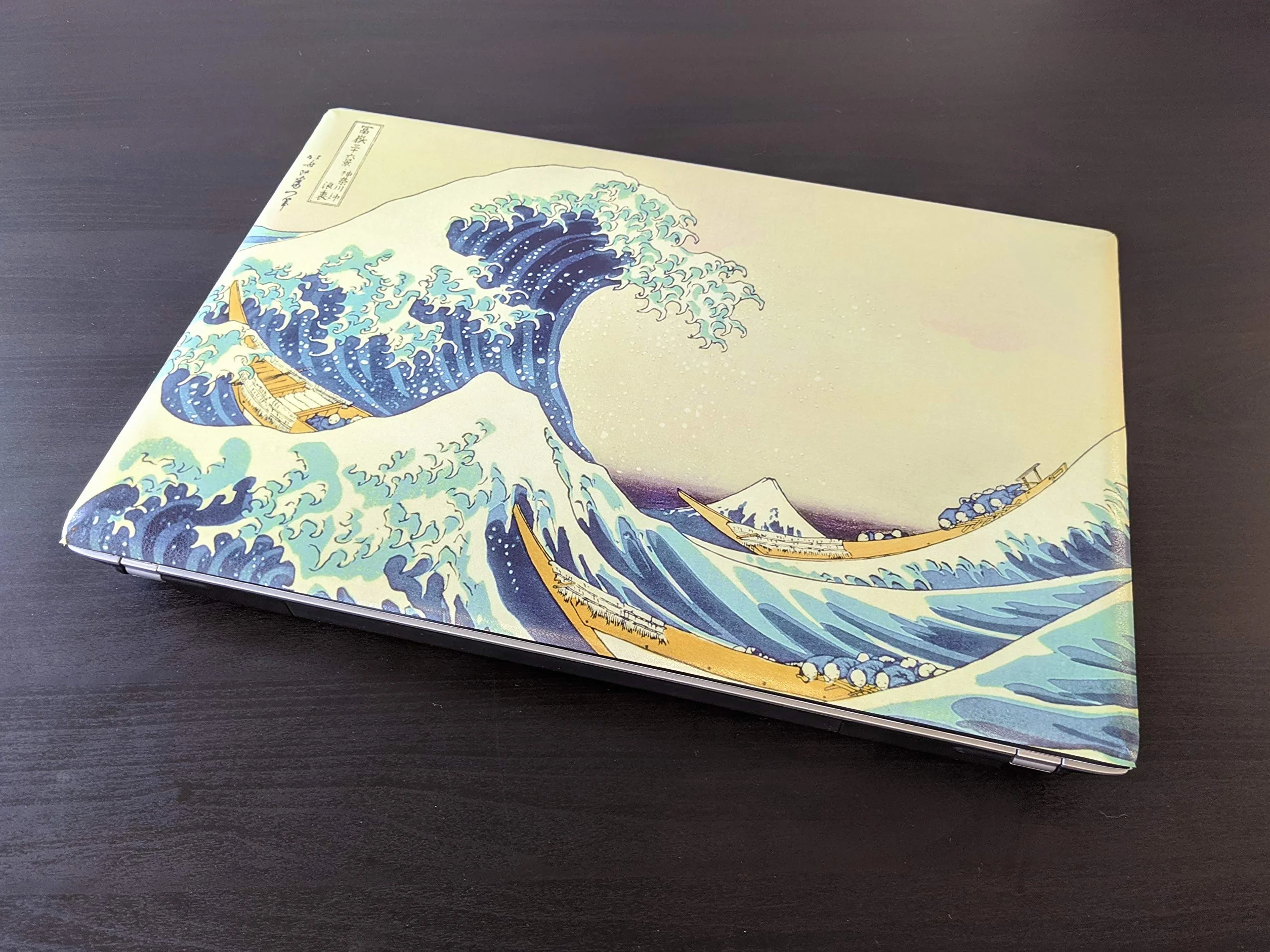 TaylorHe folia naklejka winylowa z kolorowymi wzorami do 15 cali (38 cm x 25,5 cm) laptop Skin duża fala, morze