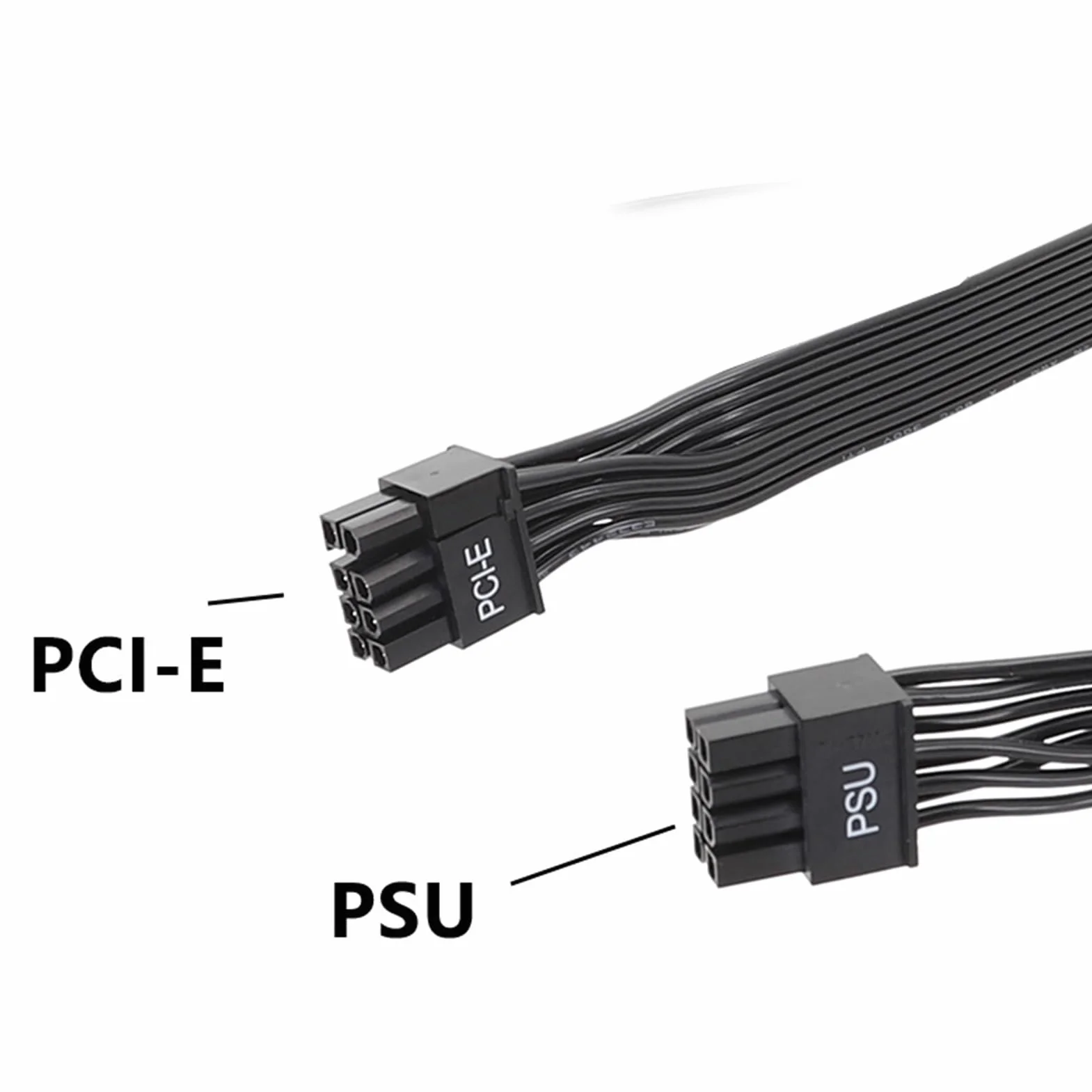8-biegunowy kabel zasilający GPU 8-biegunowy wtyk ATX na 6+2- kabel PCIe, kabel PCIE do Be Quiet,8-pinowy (6+2) zasilacz – 60 cm kabel do kart graficznych gpu 2x6 8-pinowy karta graficzna