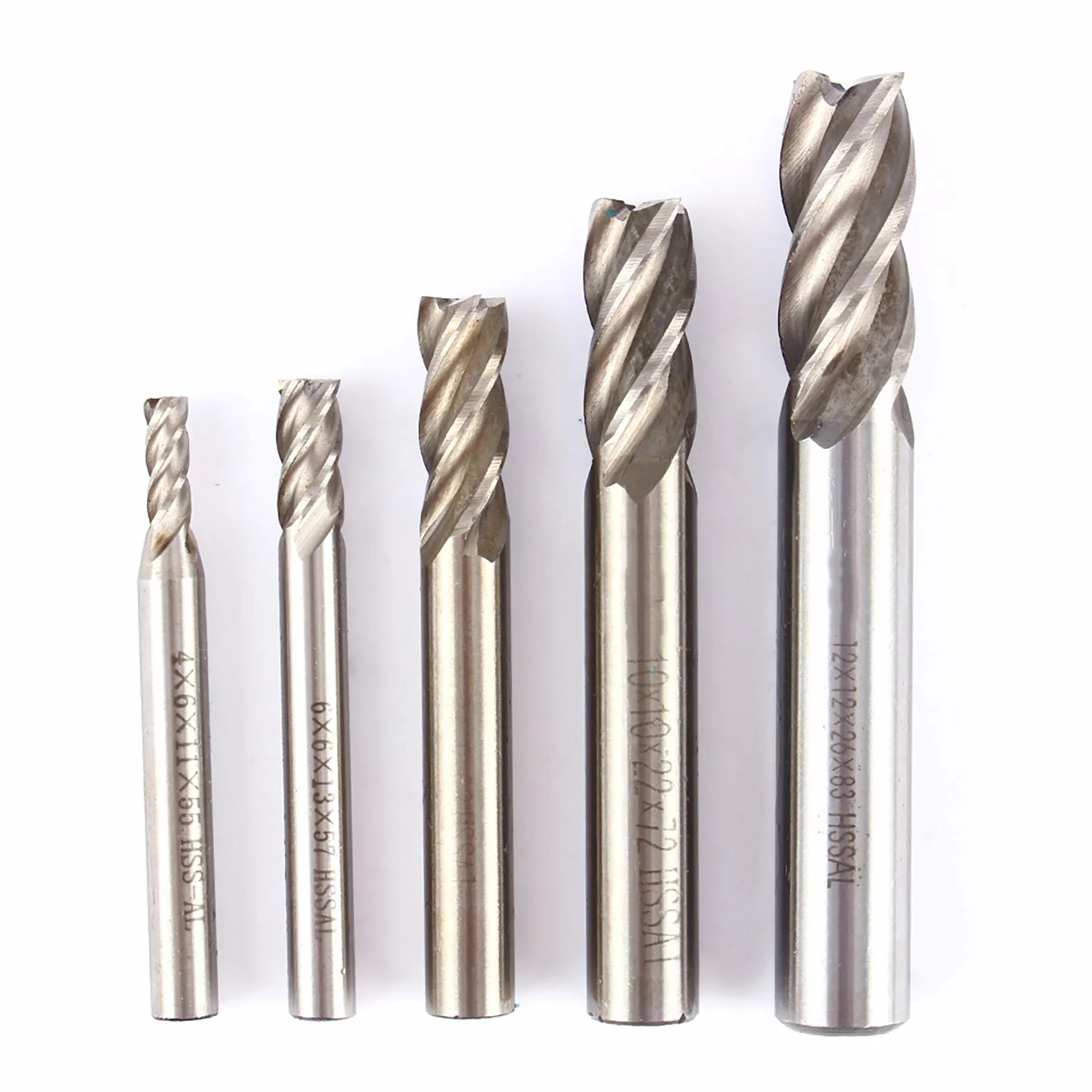 Yosoo Health Gear Frez trzpieniowy HSS 12 mm z 4 ostrzami, wiertło z chwytem prostym do frezowania metalu, narzędzie do szybkiego cięcia CNC, frezarki, wiertarki
