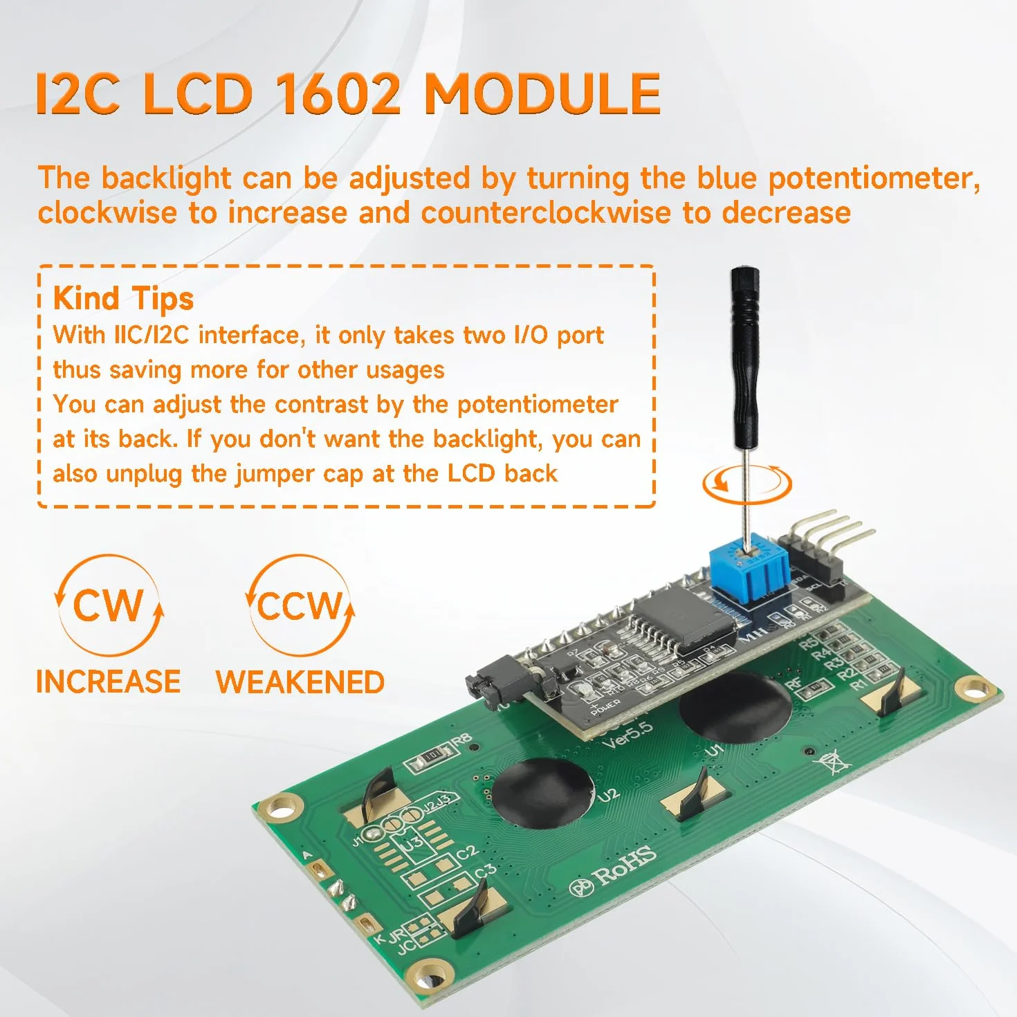 4-Pack I2C 1602 Moduł wyświetlacza LCD Moduł wyświetlacza szeregowego 16x2 kompatybilny z Arduino i Raspberry Pi