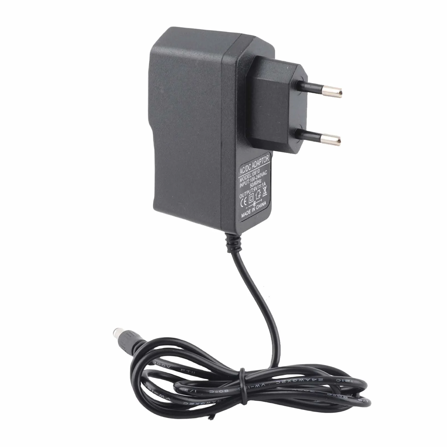 Uniwersalny adapter sieciowy 9 V AC DC, pojedynczy efektor 100 240 V elektryczny do uniwersalnego adaptera gitarowego 9 V (wtyczka UE)
