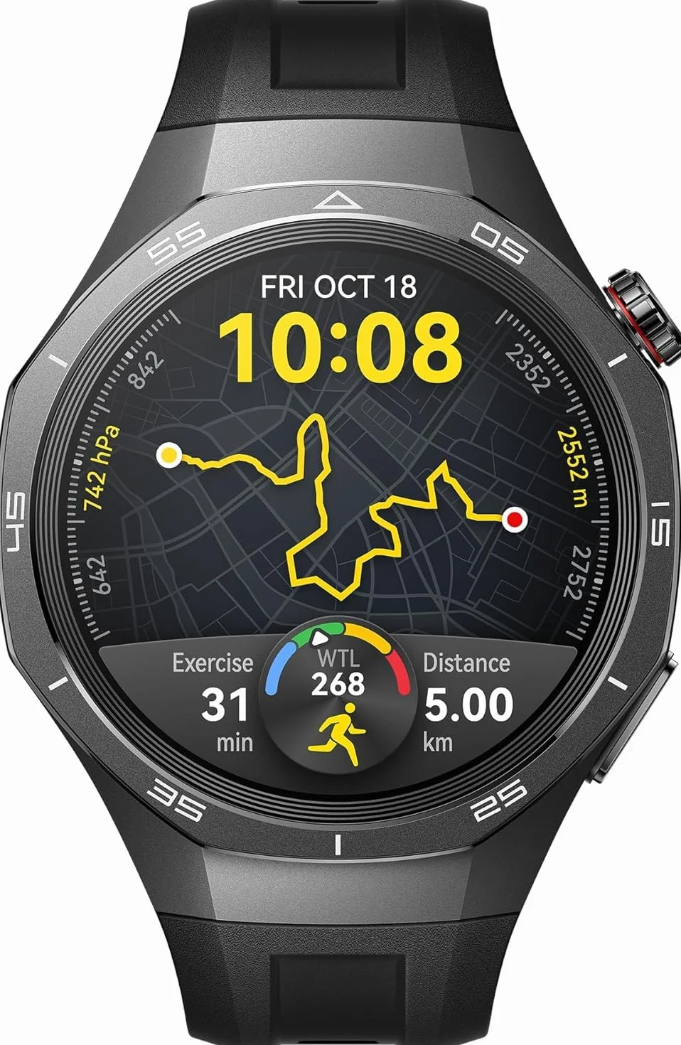 HUAWEI WATCH GT 5 Pro 46 mm smartwatch dla mężczyzn, stop tytanu, zegarek golfowy, śledzenie stanu zdrowia, monitorowanie EKG, czas pracy baterii do 14 dni, GPS, połączenie Bluetooth, kompatybilny z