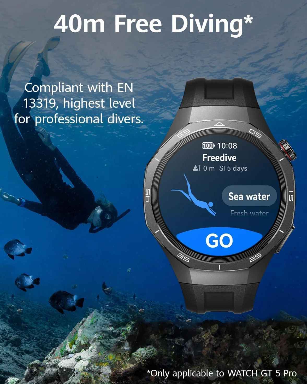 HUAWEI WATCH GT 5 Pro 46 mm smartwatch dla mężczyzn, stop tytanu, zegarek golfowy, śledzenie stanu zdrowia, monitorowanie EKG, czas pracy baterii do 14 dni, GPS, połączenie Bluetooth, kompatybilny z