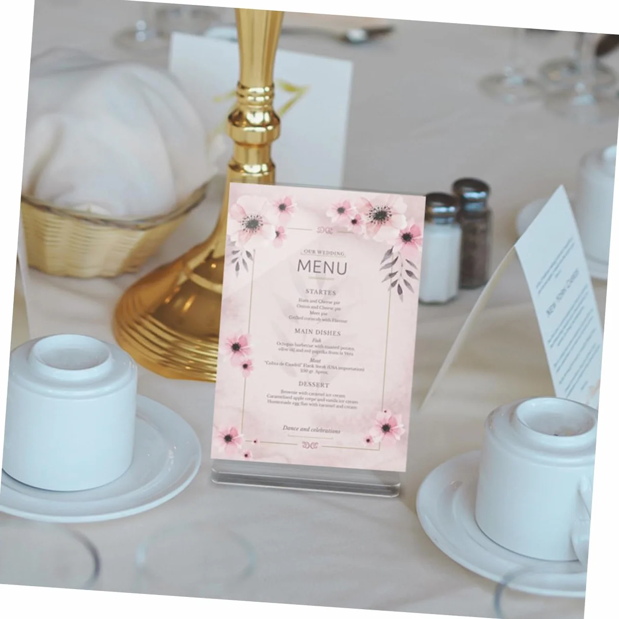 SHINEOFI 3 Szt. Przezroczysty Akrylowy Stojak Na Biurko A6 Dwustronny Stojak Na Szyldy Przezroczysta Ramka Do Menu Restauracji Pokaz Biurowy Promocje Weselne I Wydarzenia