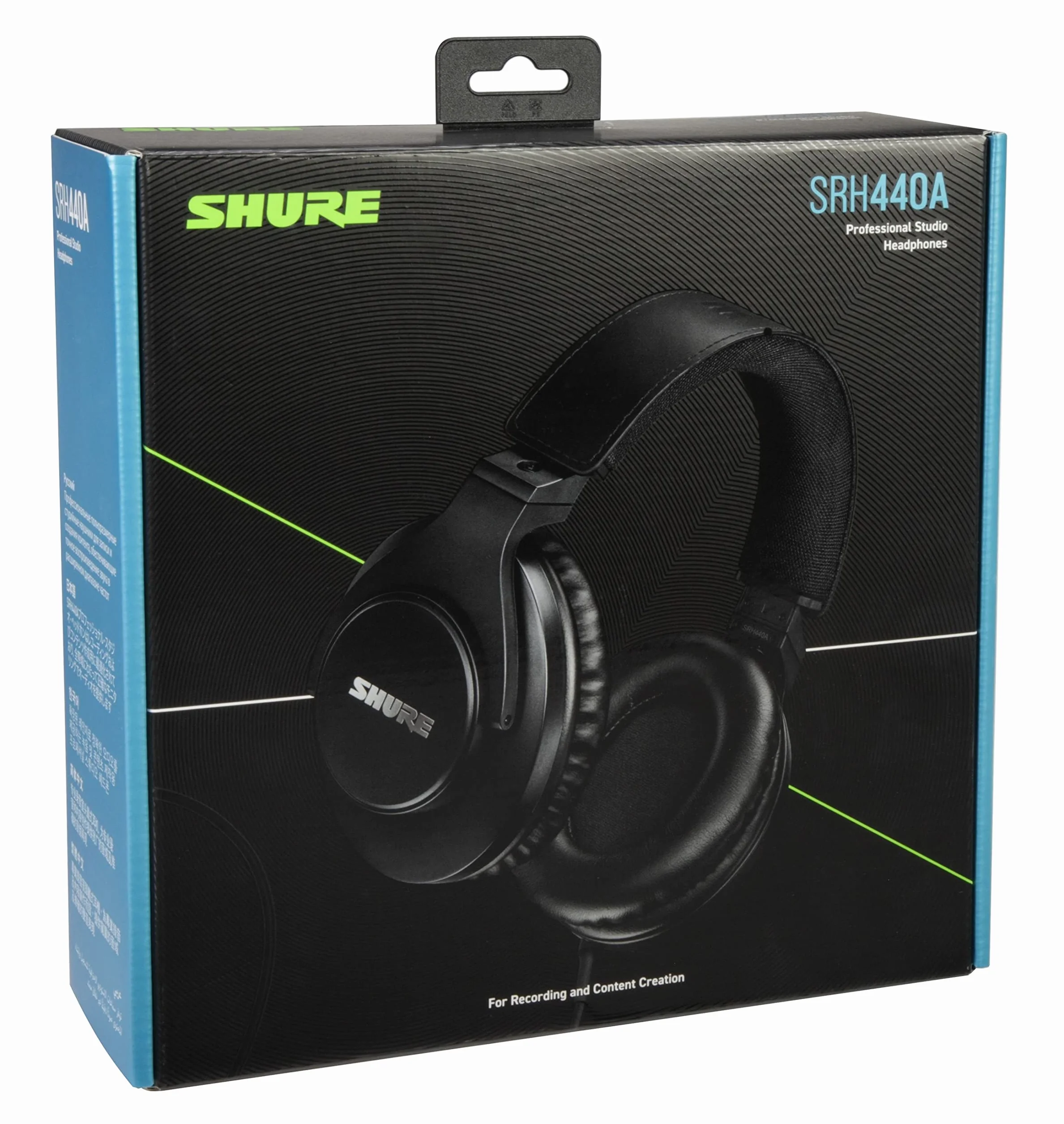 Shure SRH440A Słuchawki przewodowe do monitorowania i nagrywania, profesjonalna ocena studyjna, ulepszona reakcja częstotliwości - wersja 2022