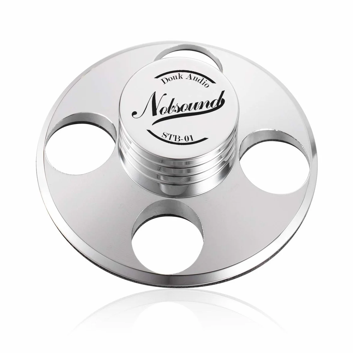 Nobsound STB-01 Obciążnik do płyt gramofonowych LP winylowych, metalowy stabilizator płyty, obciążnik gramofonowy dla gramofonów (srebrny)