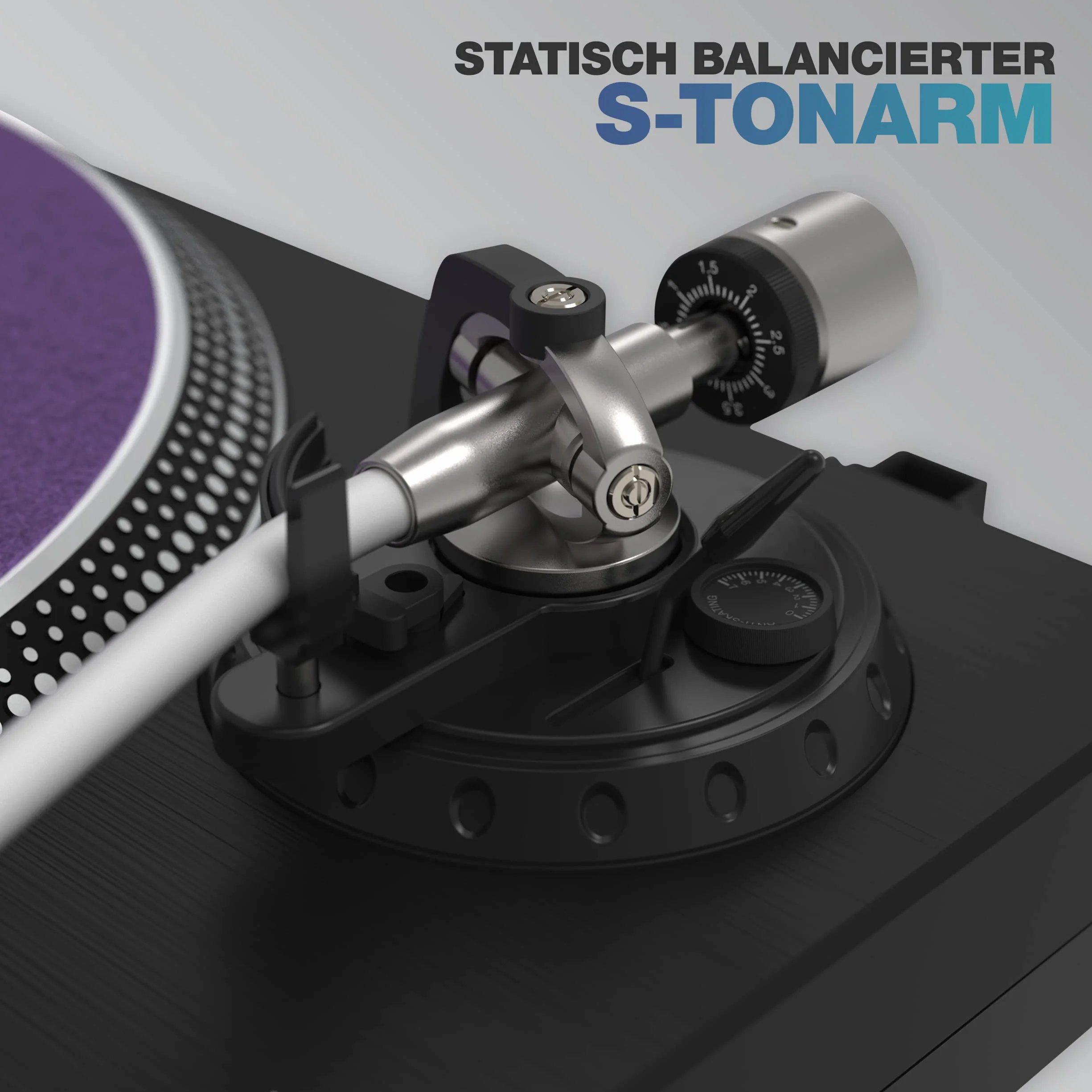 Glorious Gramofon z napędem bezpośrednim VNL-500 do DJ-a lub Hifi z wyjściem USB do nagrywania cyfrowego, wybór prędkości 33/45, regulowany zakres nachylenia, obudowa głowy, wkład i osłona
