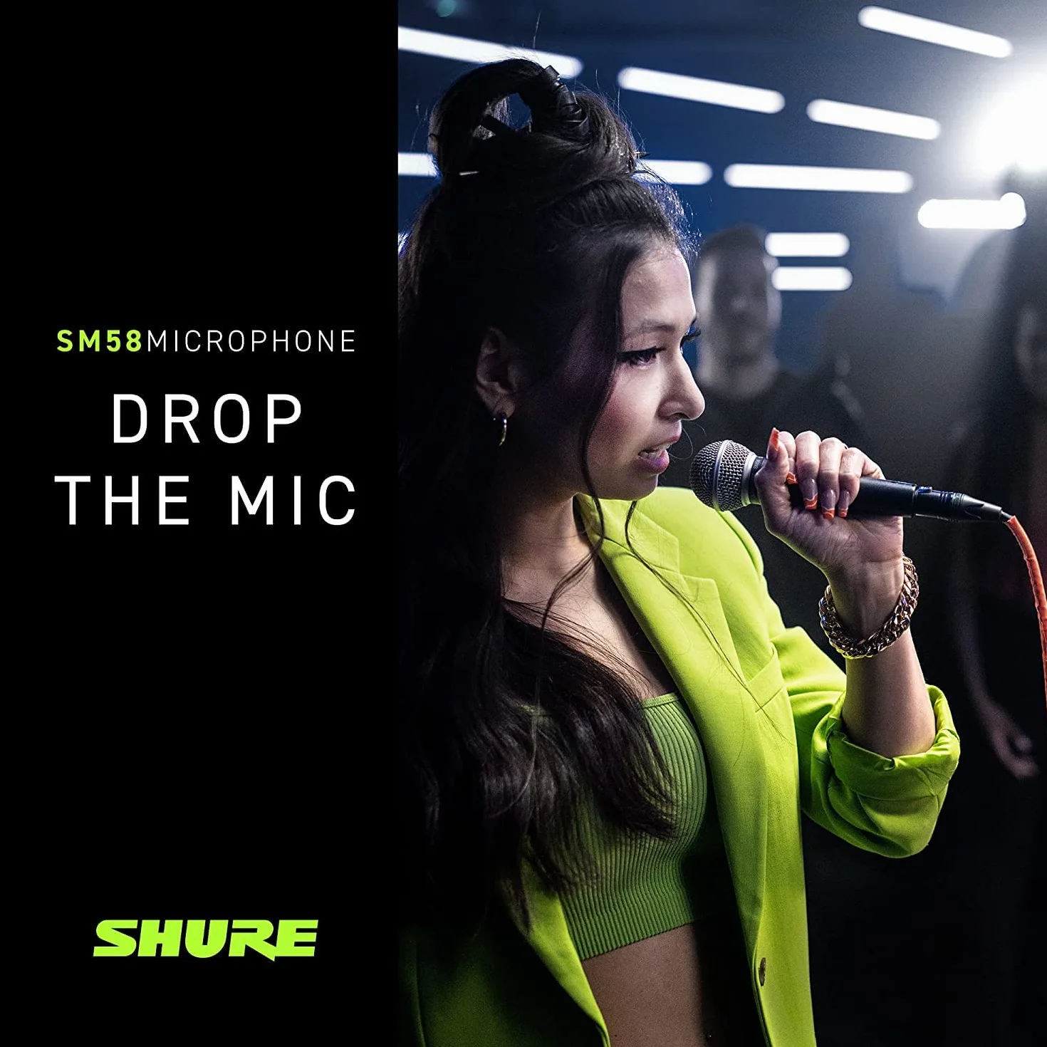 Shure SM58-LC Dynamiczny mikrofon wokalny z pneumatycznym mocowaniem wstrząsu, wbudowany filtr pop, klip A25D, 3-pinowy złącze XLR, brak kabla (SM58-LCE)