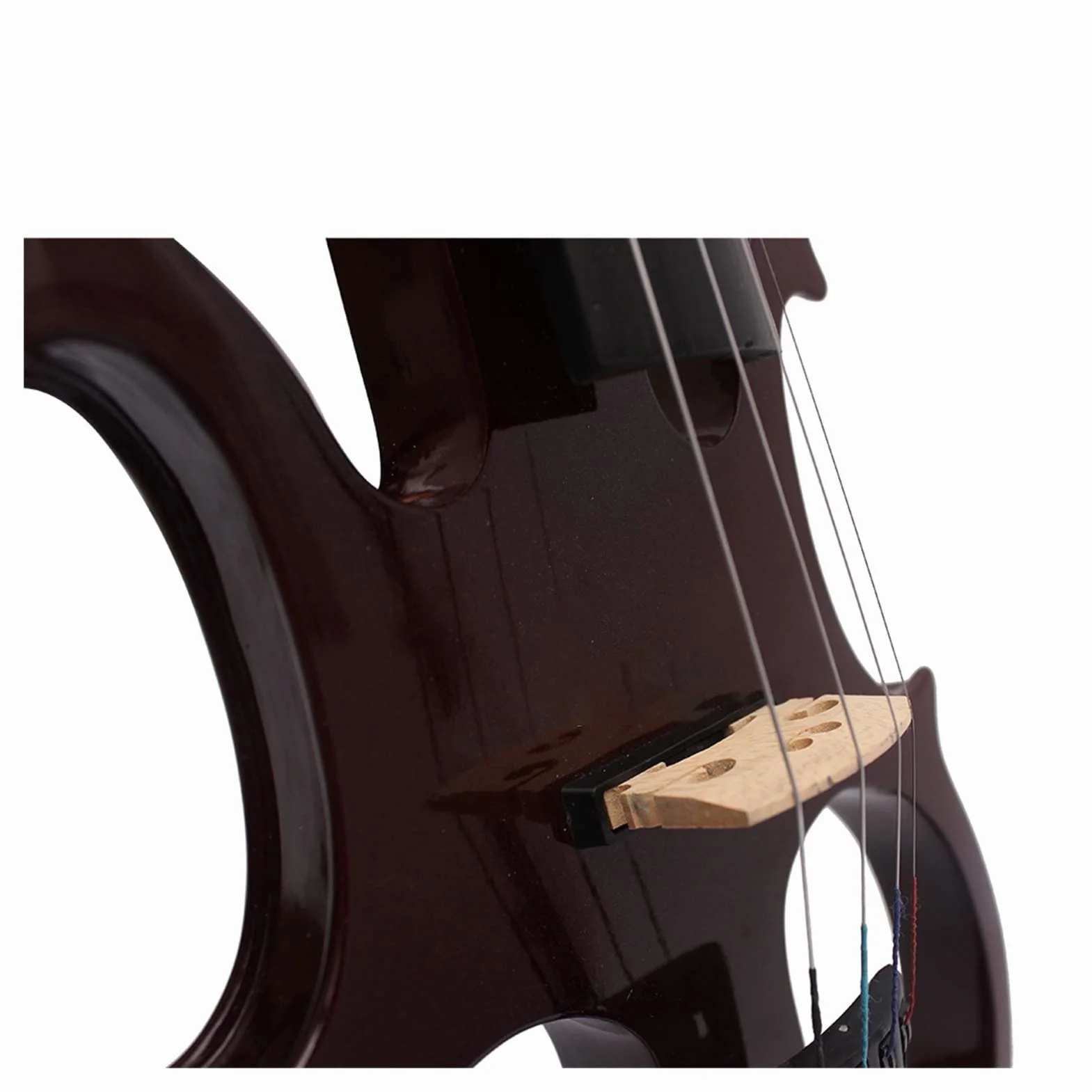 4/4 Elektryczne Ciche Skrzypce Dwustronne Instrument Strunowy Z Akcesoriami Case Cable Skrzypce