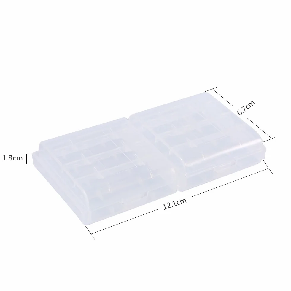 Pudełko do Przechowywania Baterii AA AAA, 10 Szt. Pojemnik do Przechowywania Baterii Pojemnik na Baterie Organizer Box Mieści 4 Szt. Baterii AA lub 5 Szt. AAA Spód Wytrzymały Plastik Przezroczysty
