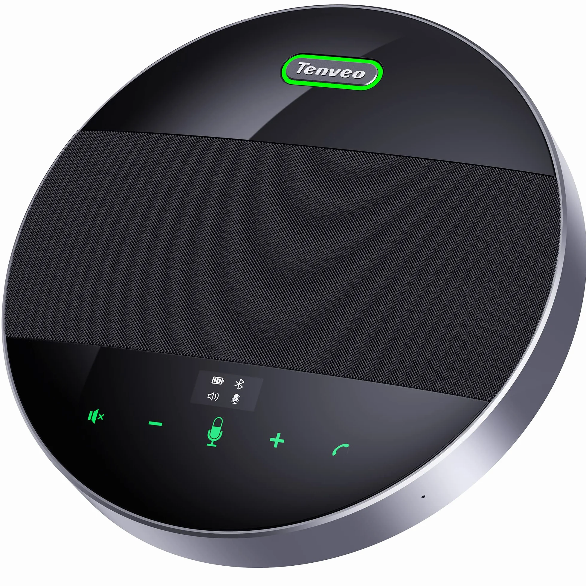 Tenveo Głośnik konferencyjny z mikrofonem, Bluetooth/bezprzewodowy/USB Wielokierunkowy zestaw głośnomówiący z redukcją szumów Połączenie konferencyjne 360° Odbiór działa podczas spotkania online