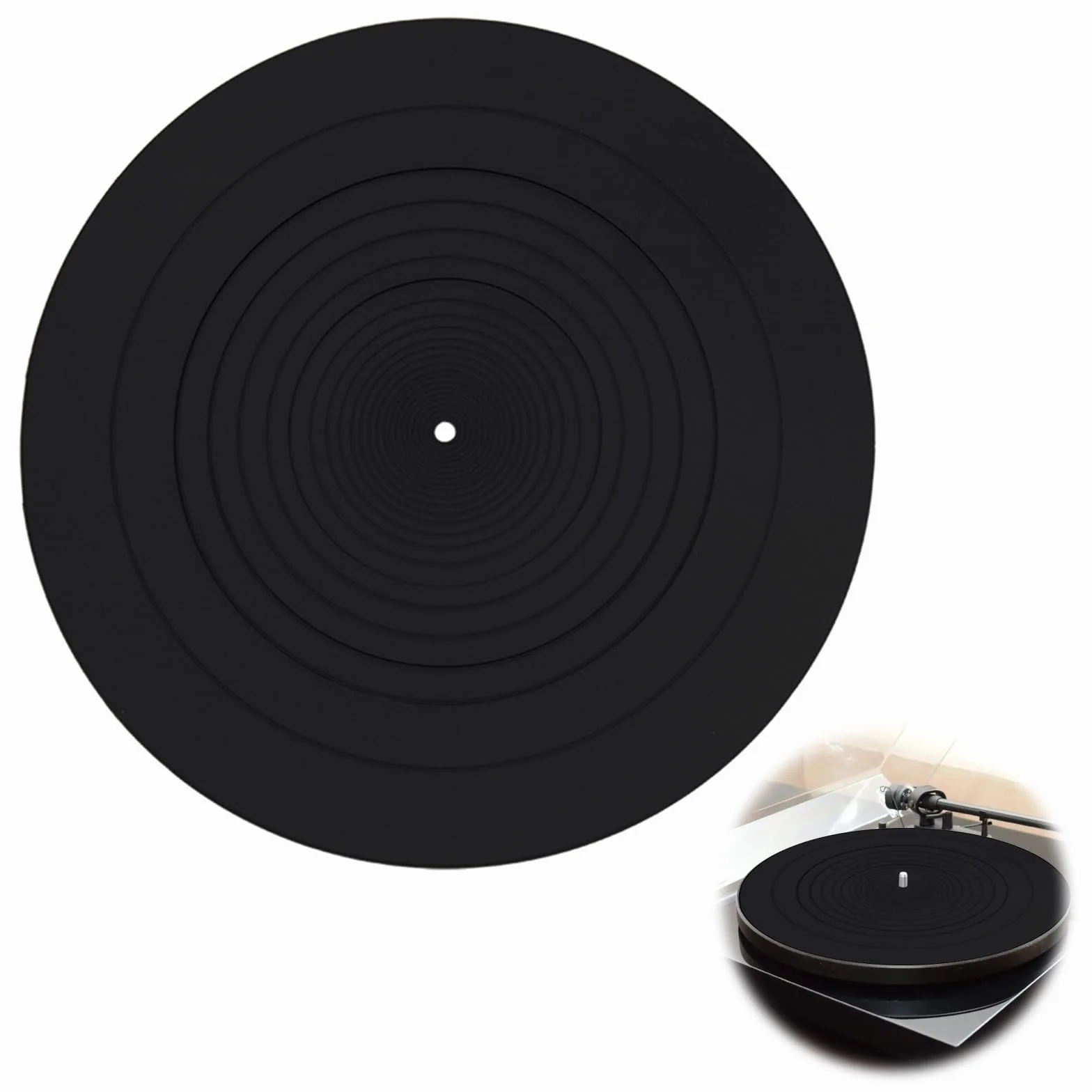 30 cm Silikonowa mata do gramofonu, antystatyczna antypoślizgowa mata na talerze, vintage mata do gramofonu, mata wibracyjna Turntable Mat, Slipmat do wszystkich gramofonów winylowych LP