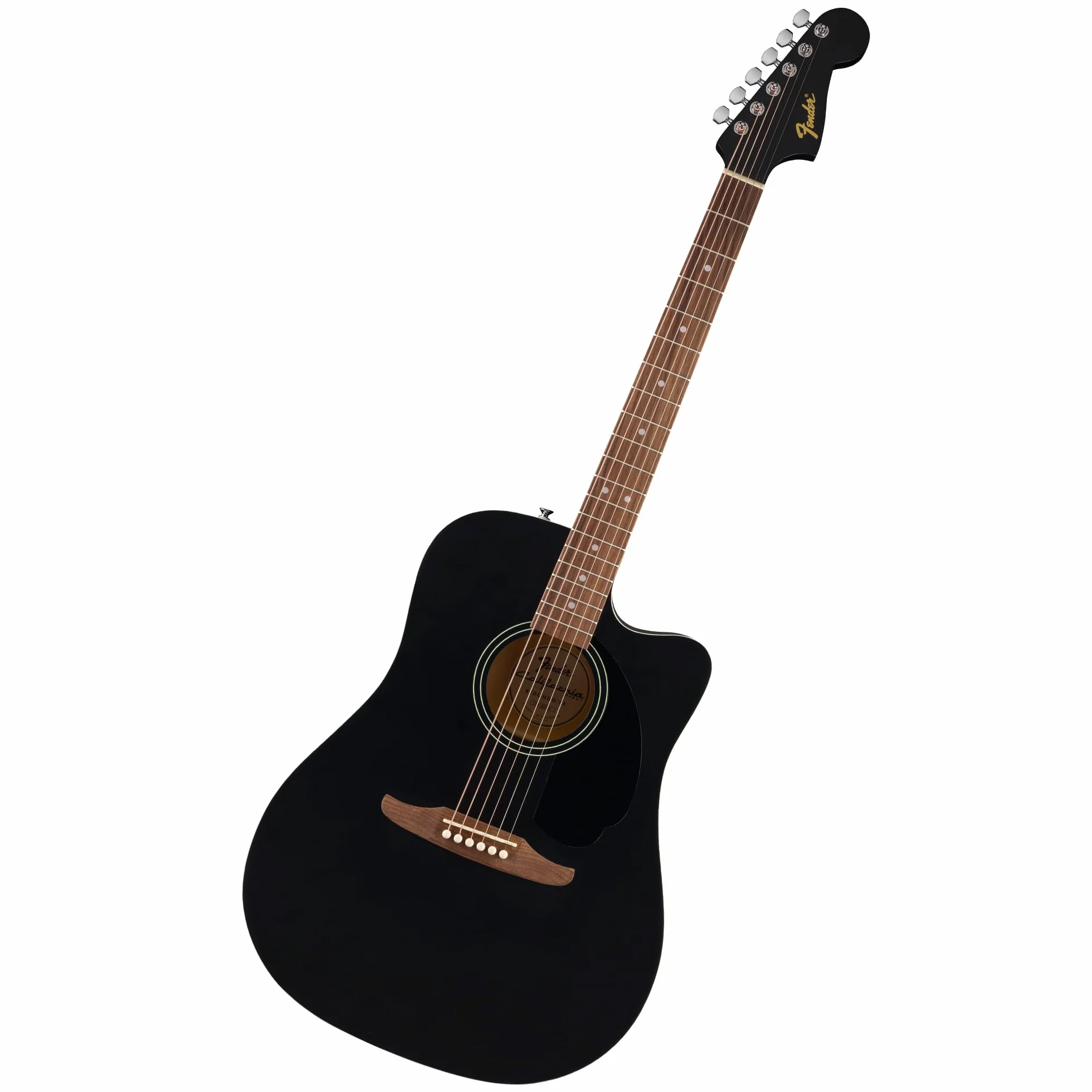 Fender California Debut Redondo Dreadnought z wycięciem gitara akustyczna CE, świerkowy top, czarny pickguard, czarny