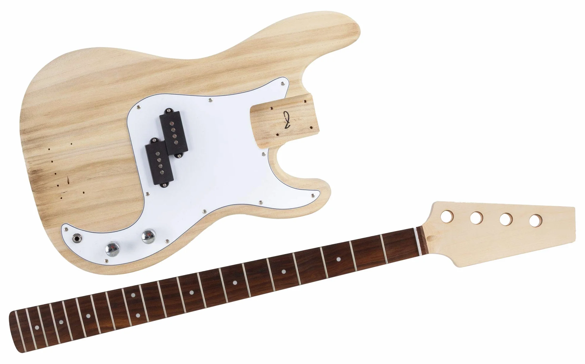 Rocktile PB Bass elektryczny zestaw DIY PB-Style korpus Paulownia uchwyt klon klawiatura Blackwood