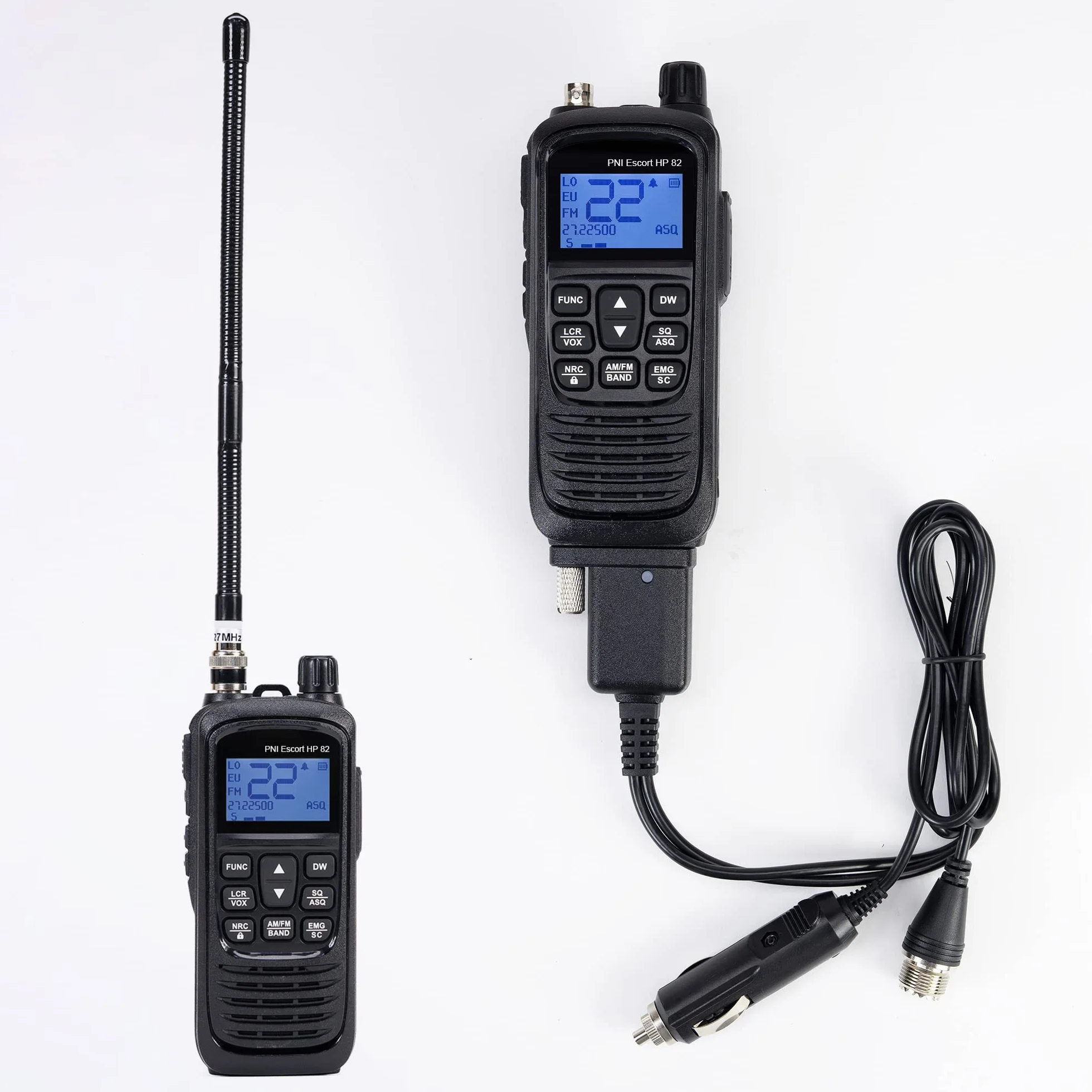 Radiostacja przenośna CB PNI Escort HP 82, multi standard, 4W, 12V, AM-FM, NRC, Dual Watch, Roger Beep, regulowany ASQ SQ, VOX