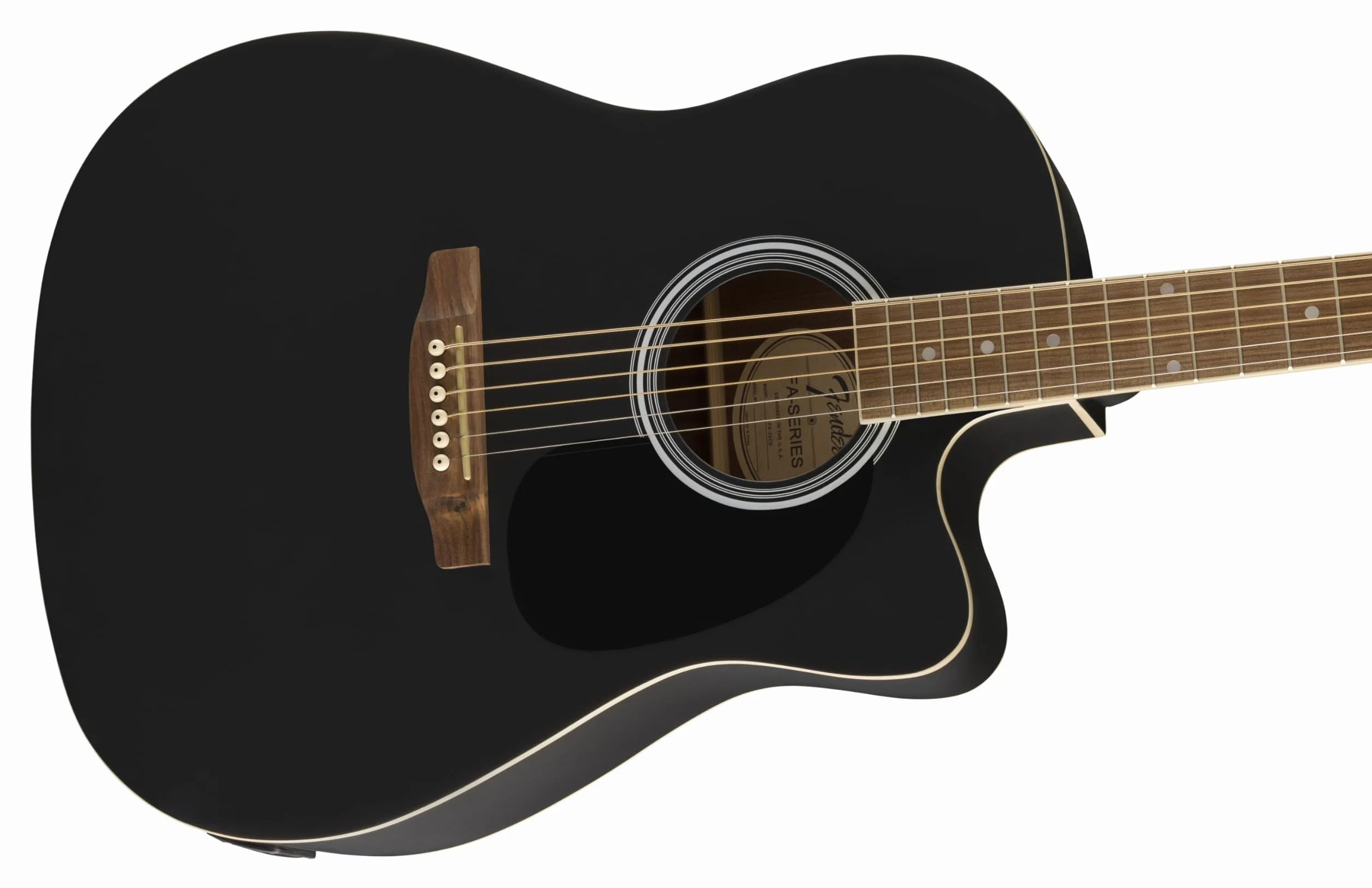 Fender FA-25CE Alternative Series Dreadnought Acoustic Electric Guitar, Beginner Guitar, with 2-Year Warranty, Includes Built-In Tuner and On-Board Volume & Tone Controls, Black